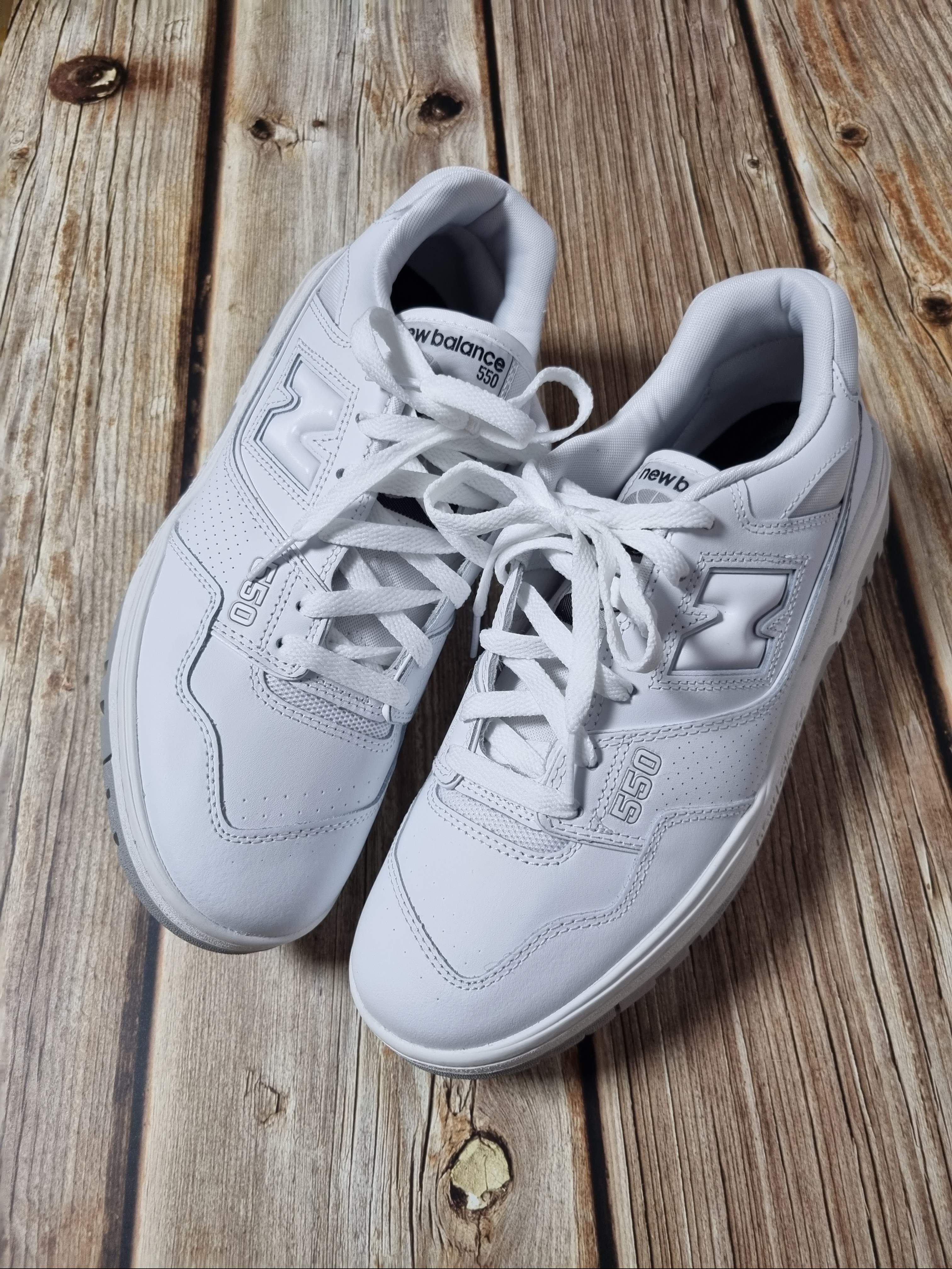 New Balance 550 White - D Standard 착용 스타일