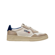 Autry Medalist Low Leather Sneakers Crack White Blue
