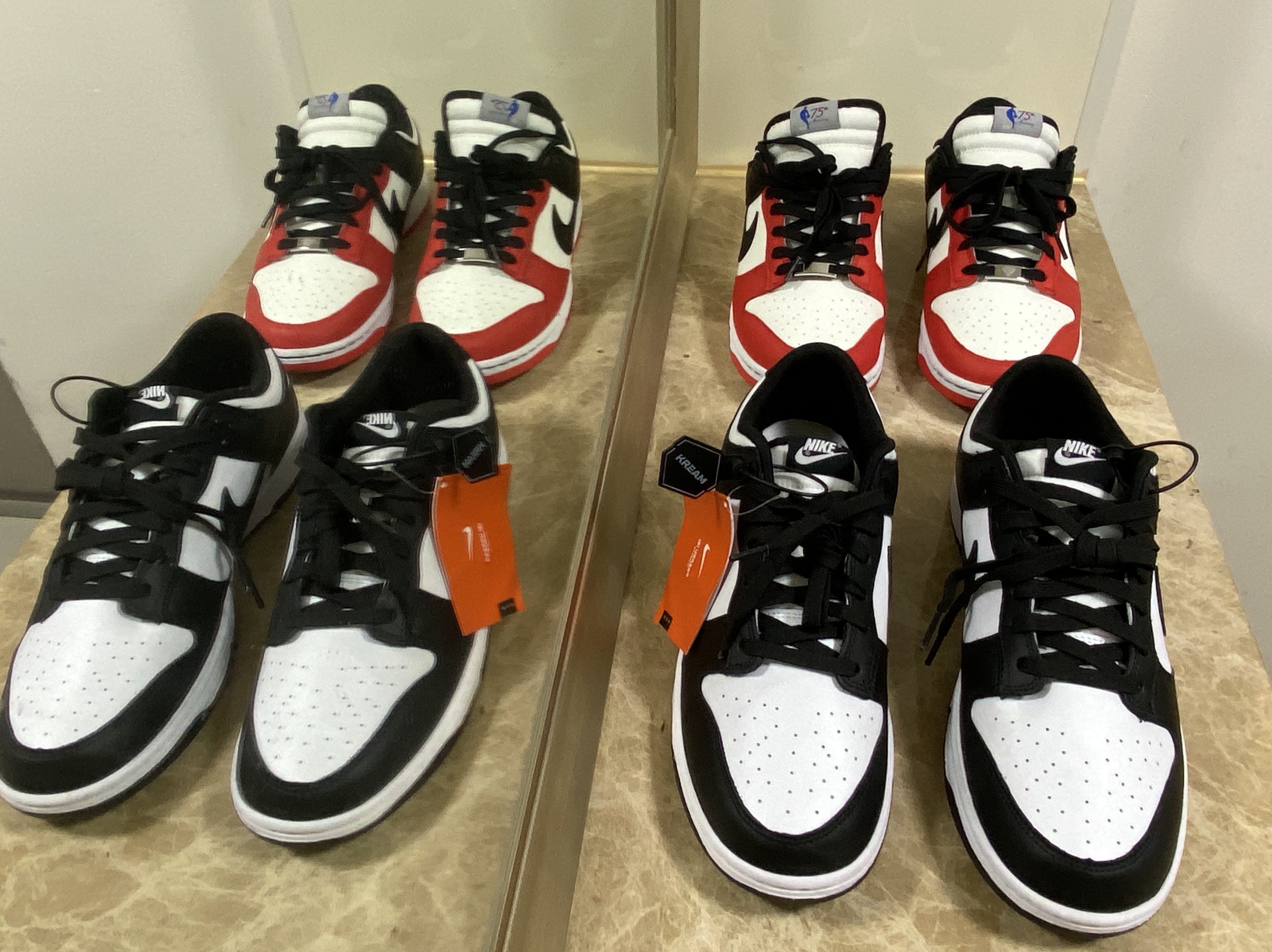 Nike Dunk Low Retro Black, Nike x NBA Dunk Low Retro EMB Black and Chile Red 착용 스타일 - 2