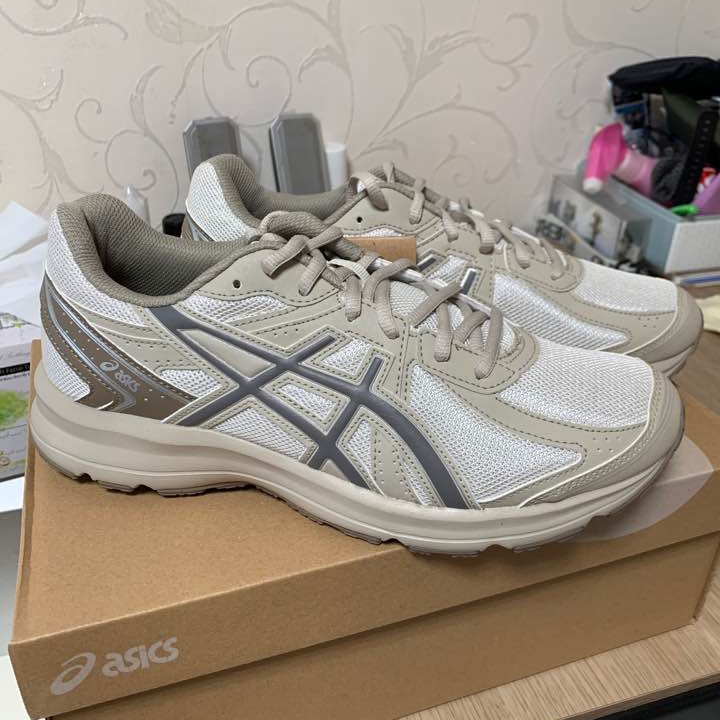 Asics Jog 100 S SMU Light Grey - 2E Wide 착용 스타일
