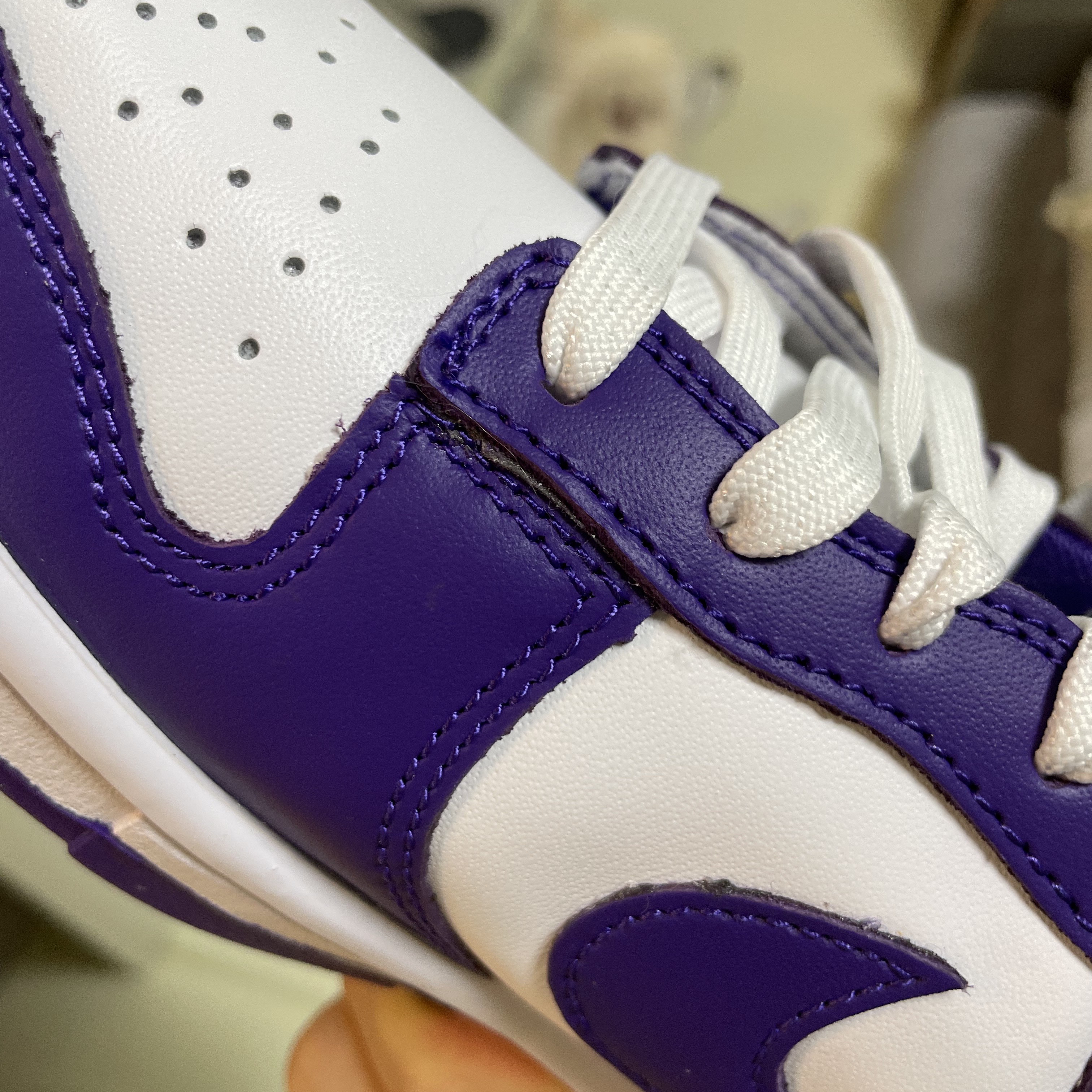 Nike Dunk Low Retro Championship Court Purple 착용 스타일 - 3