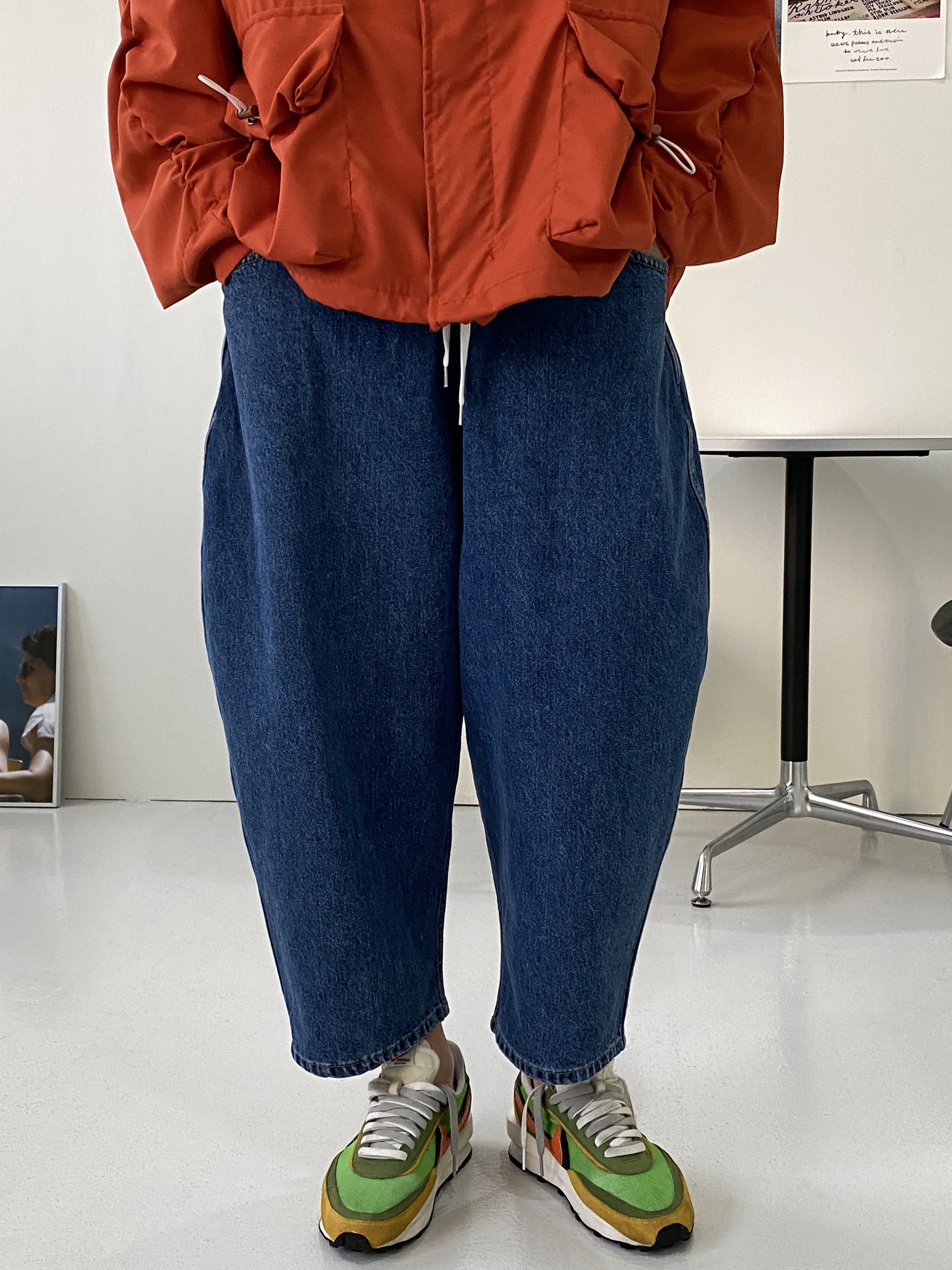 Nike x Sacai LDWaffle Green Multi 착용 스타일 - 4