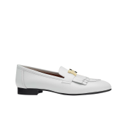 (W) Hermes Royal Loafers Calfskin & Permabrass Blanc