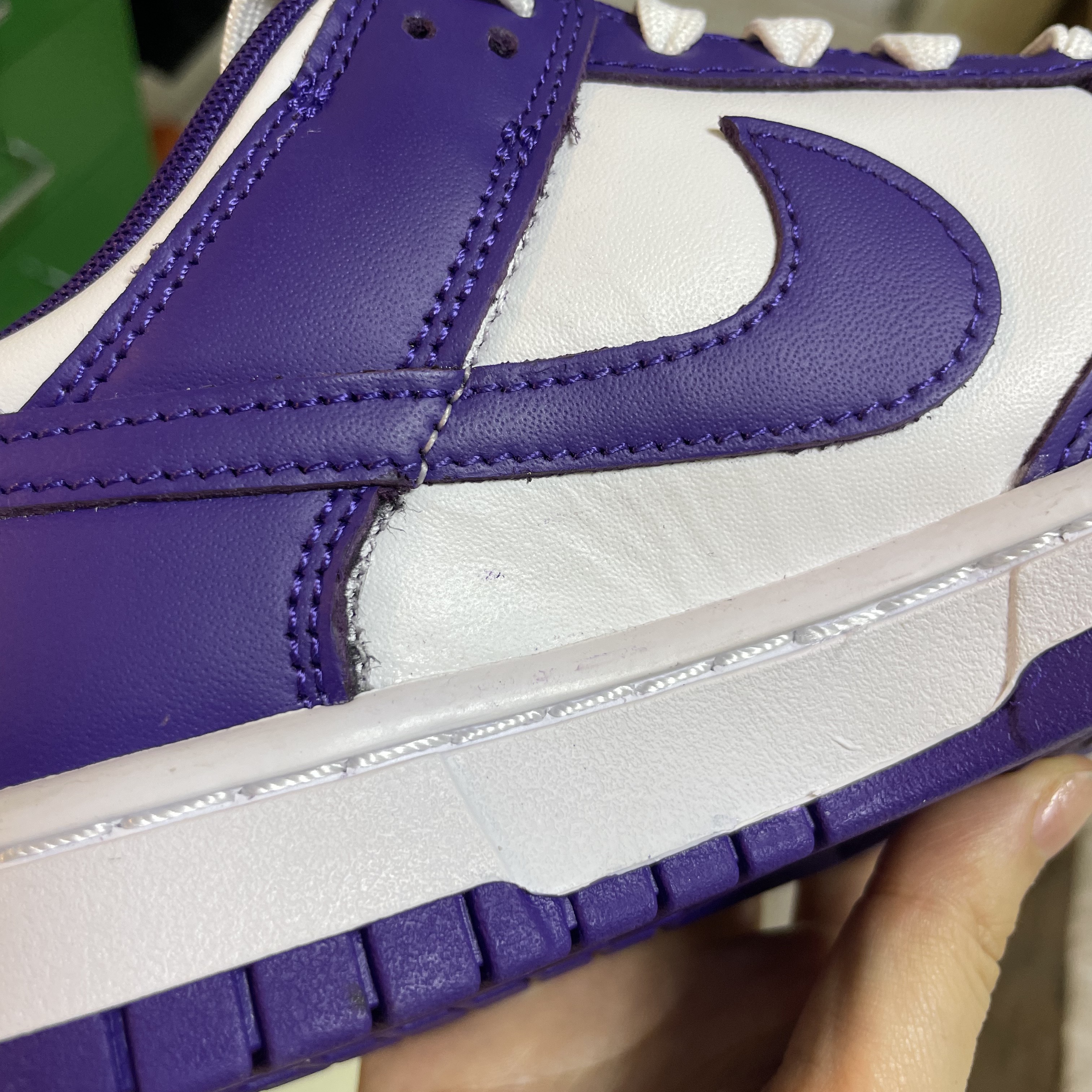 Nike Dunk Low Retro Championship Court Purple 착용 스타일 - 2