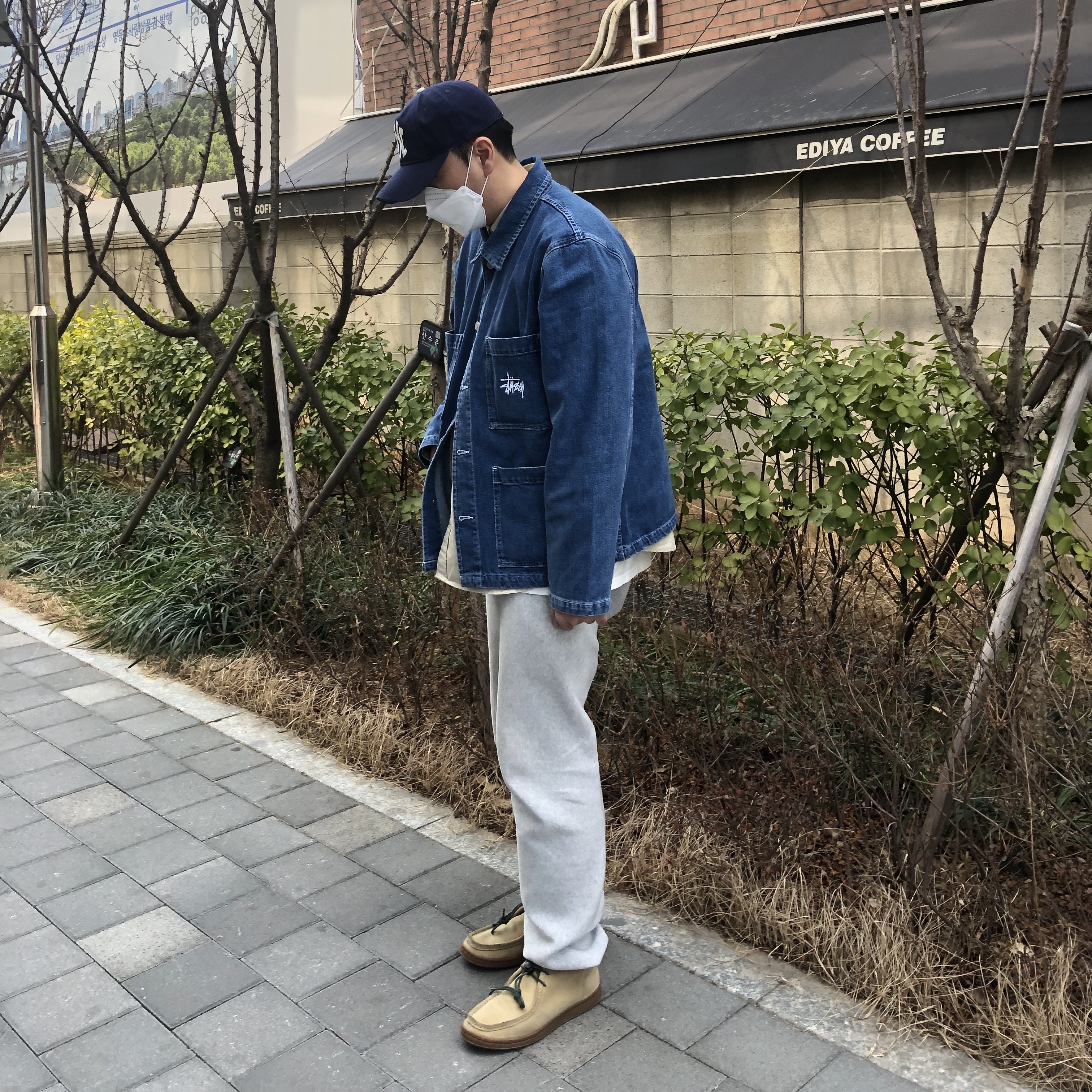 Stussy Denim Chore Jacket 착용 스타일