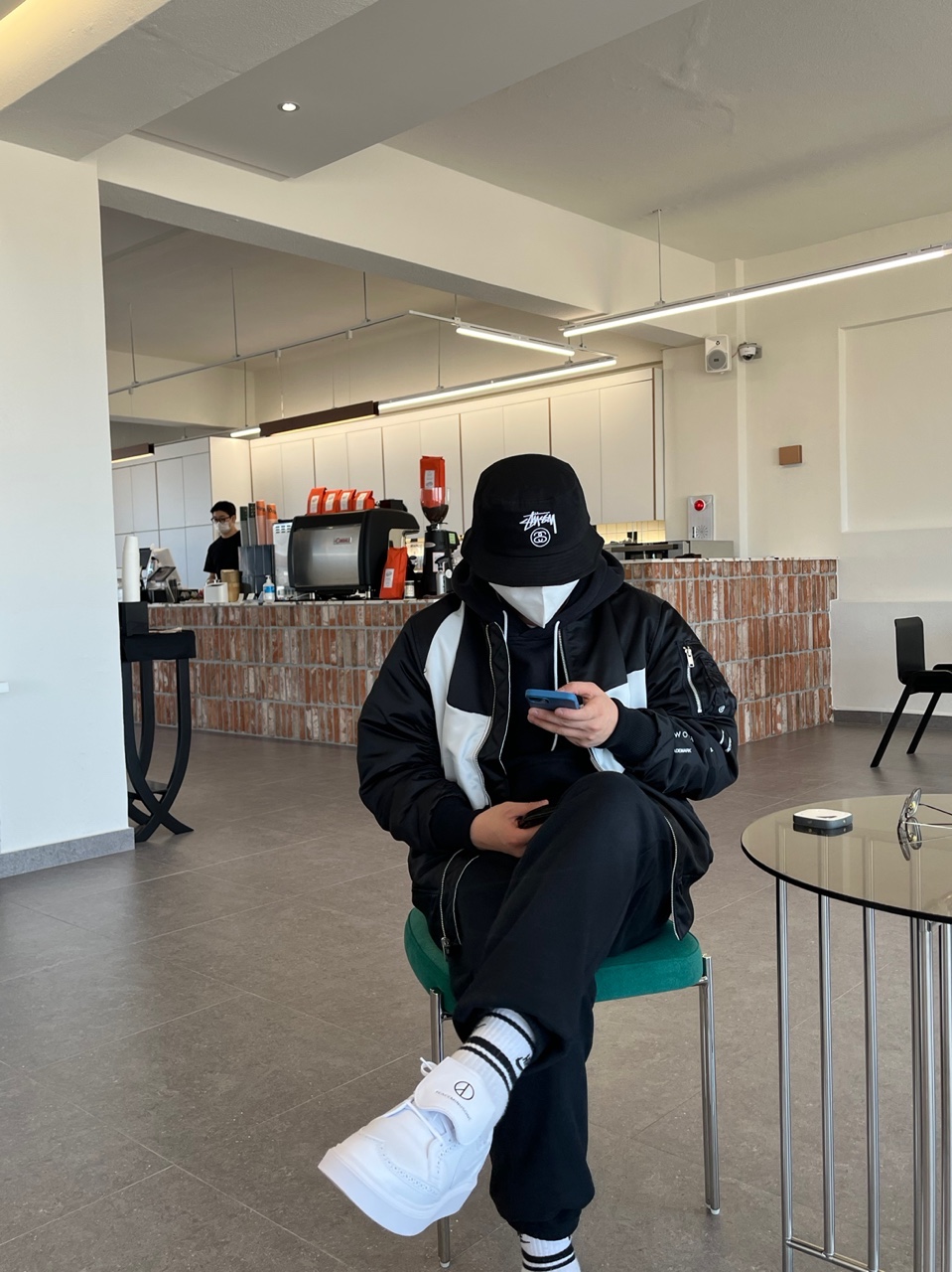 Nike x Peaceminusone Kwondo1 White, Nike x Stussy NRG ZR Fleece Pants Black - US/EU 착용 스타일