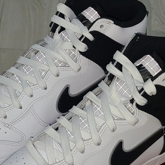 Nike Dunk High Retro SE White Black 착용 스타일 - 3
