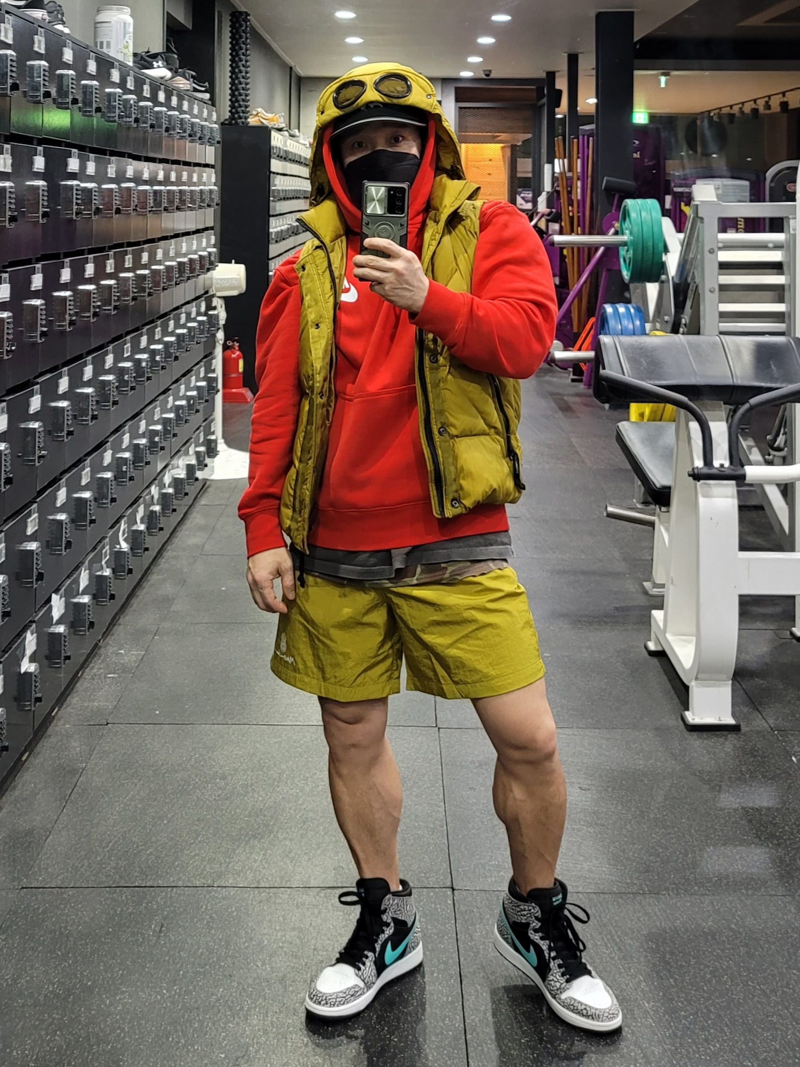 Jordan 1 Retro High Black Elephant Print 착용 스타일 - 1