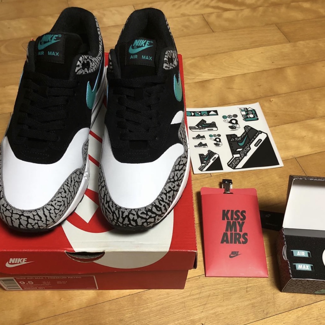 NIke x Atmos Air Max 1 Elephant 2017 착용 스타일