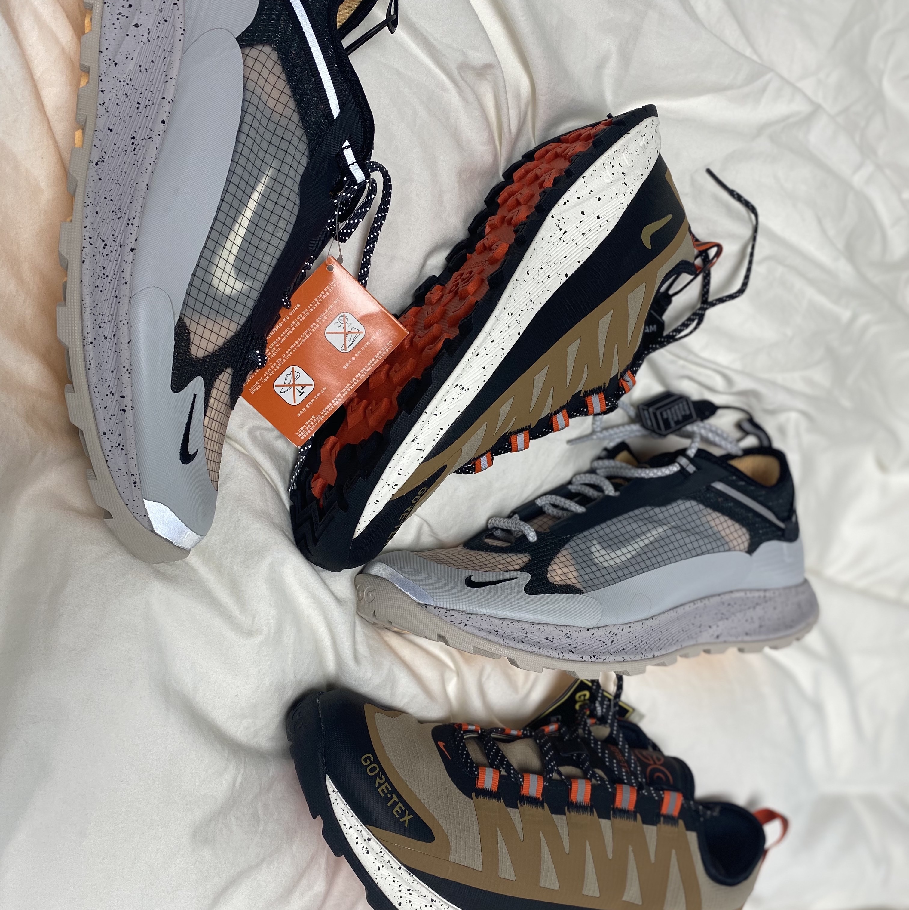 Nike ACG Air Nasu 2 Grey Fog, Nike ACG Air Nasu Gore-Tex Khaki Golden Beige 착용 스타일 - 1