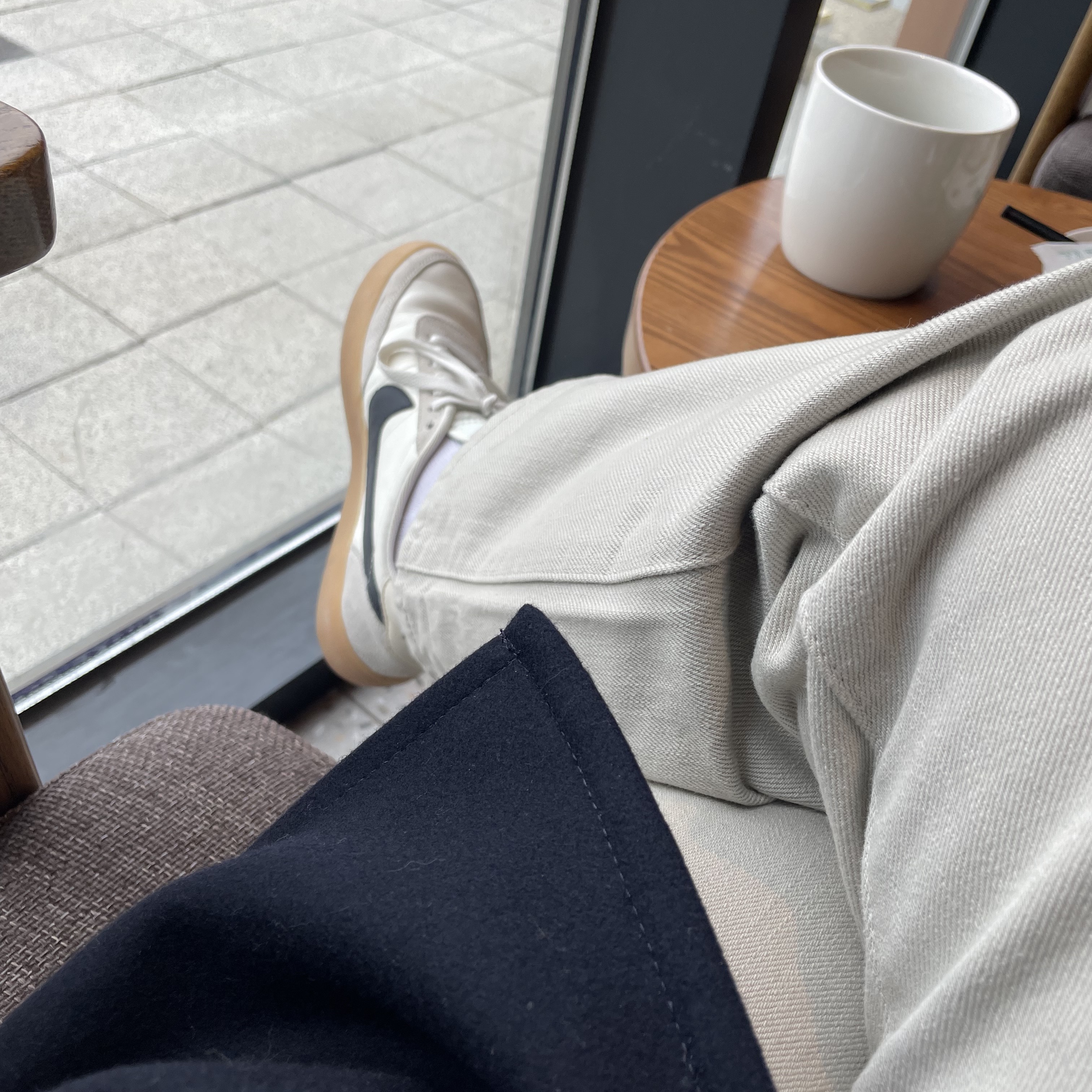 Nike x J.Crew Killshot 2 Sail Midnight Navy 착용 스타일