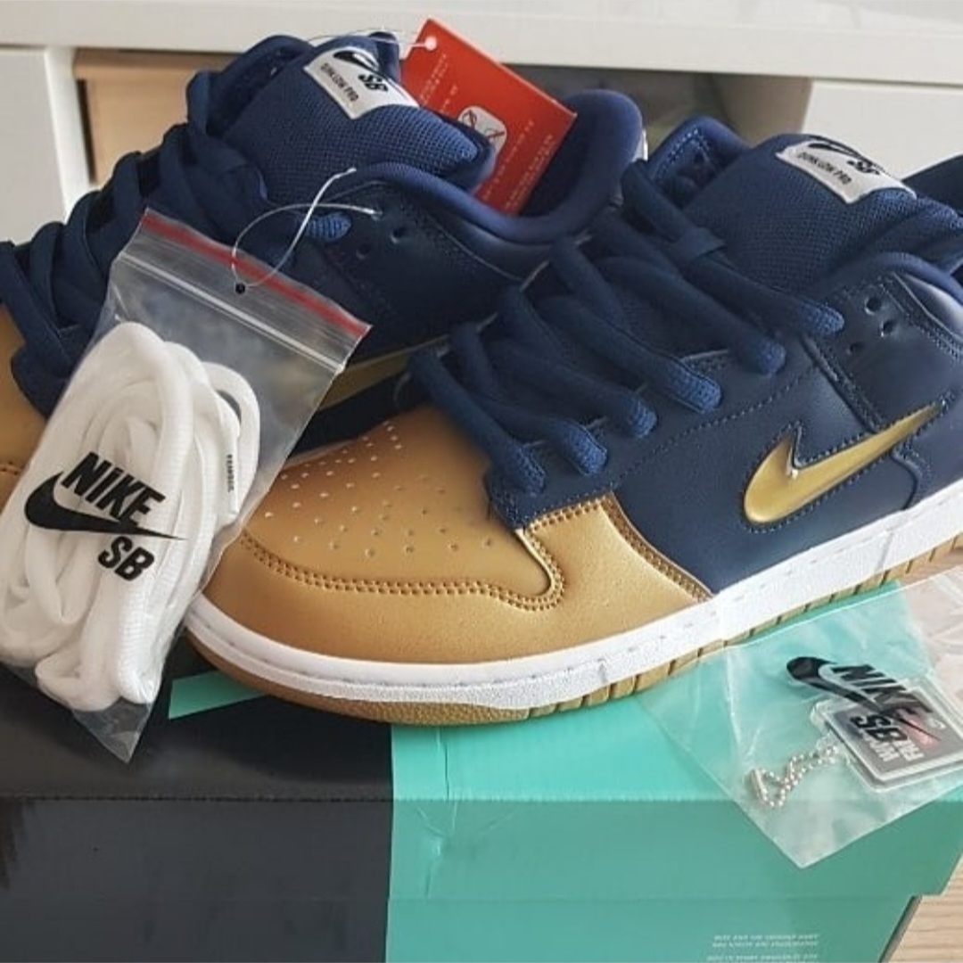 Nike x Supreme SB Dunk Low Jewel Swoosh Gold 착용 스타일