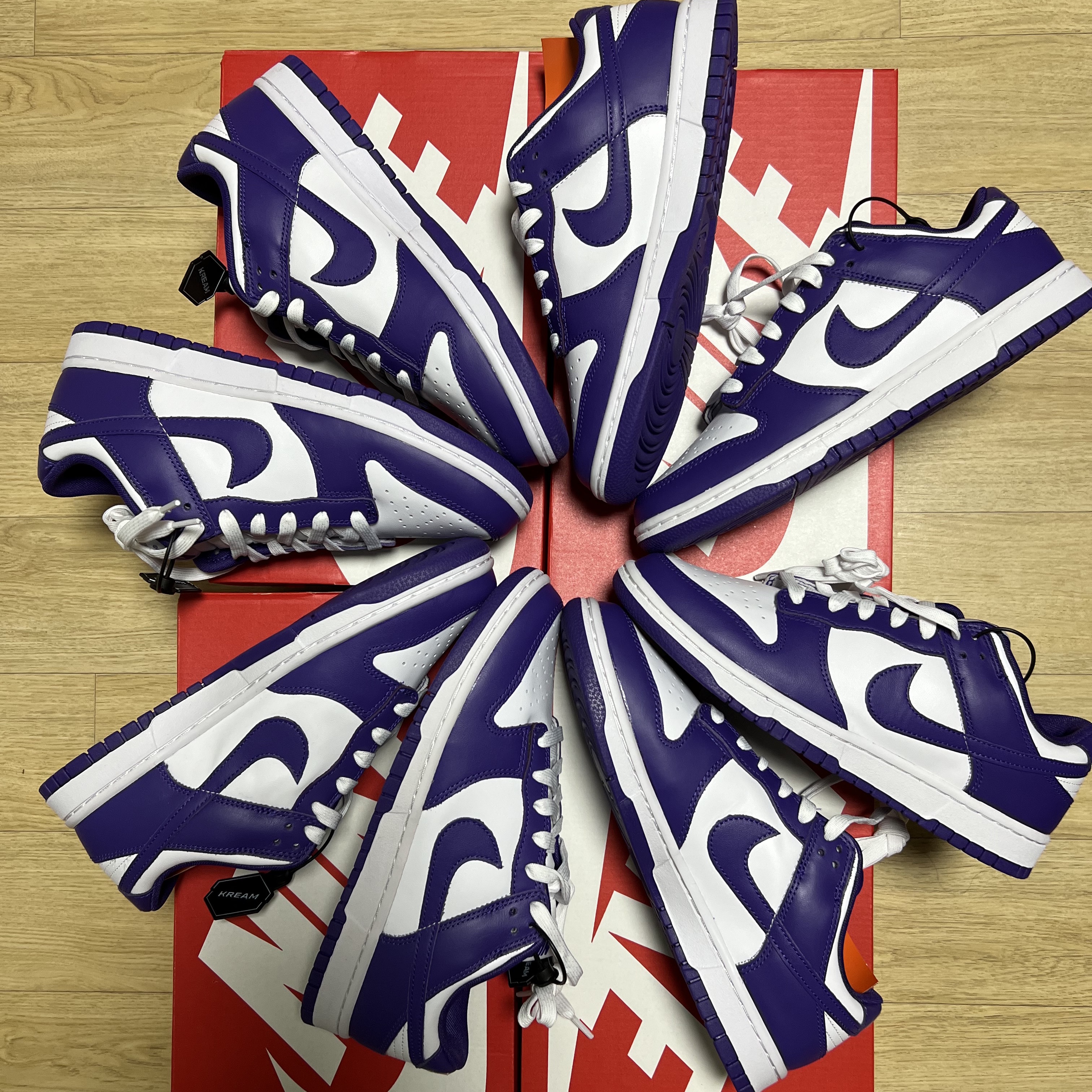 Nike Dunk Low Retro Championship Court Purple 착용 스타일