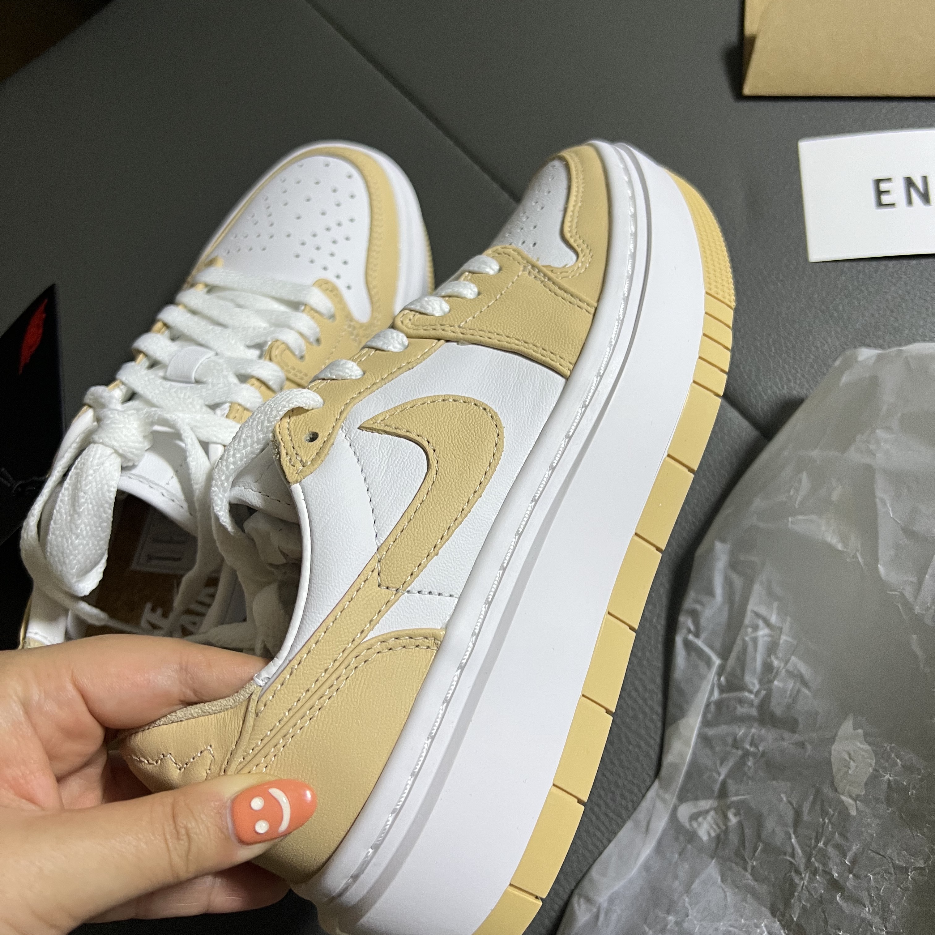 (W) Jordan 1 Elevate Low White Onyx 착용 스타일