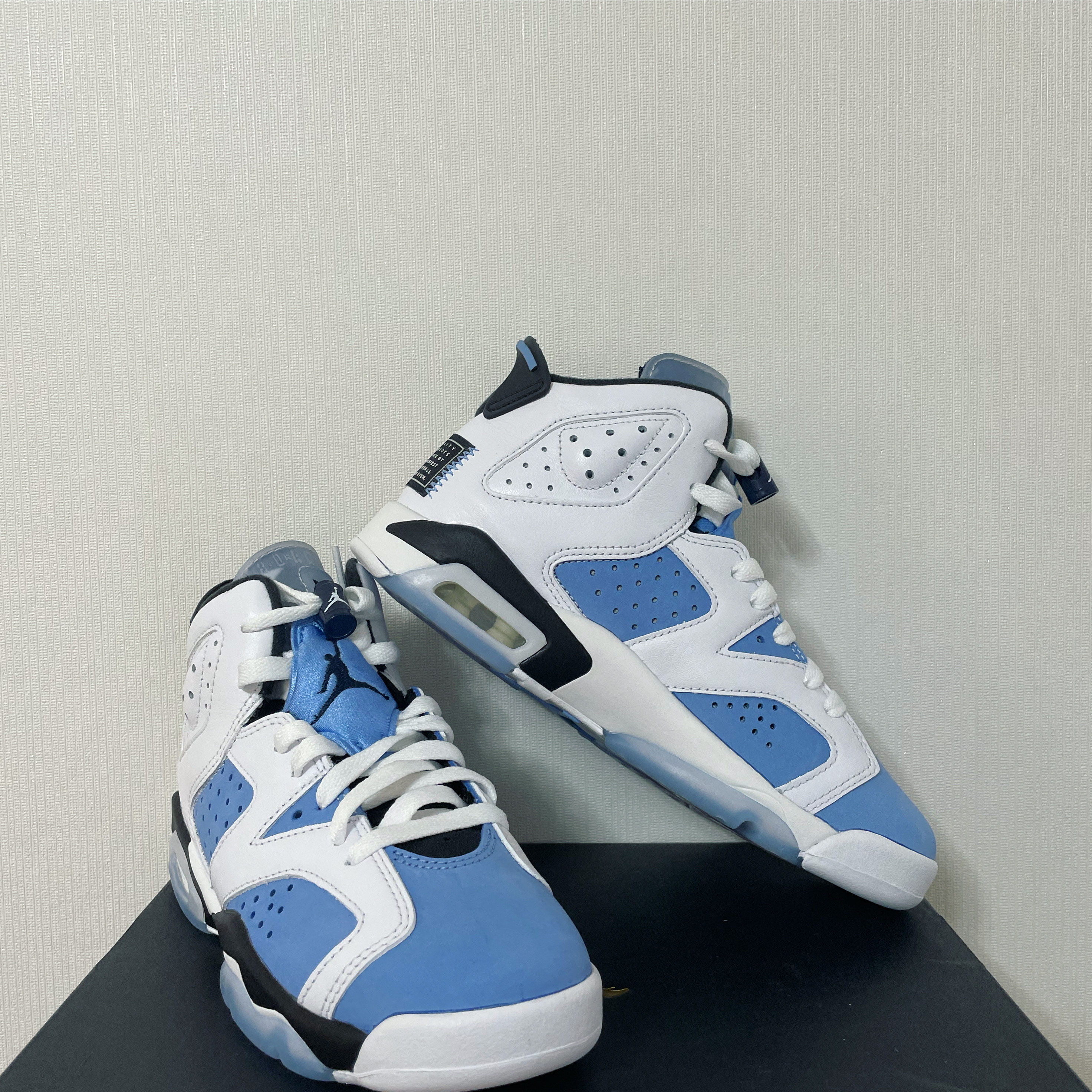 Jordan 6 Retro University Blue, (GS) Jordan 6 Retro University Blue 착용 스타일