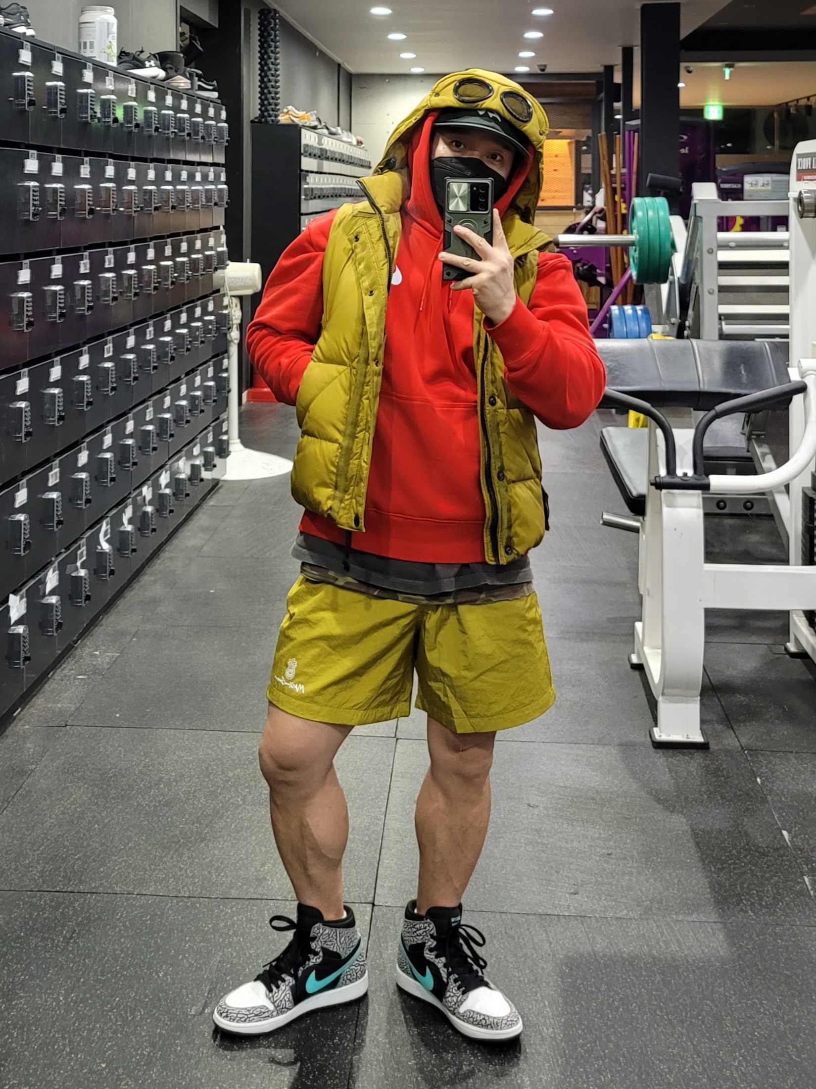 Jordan 1 Retro High Black Elephant Print 착용 스타일 - 2