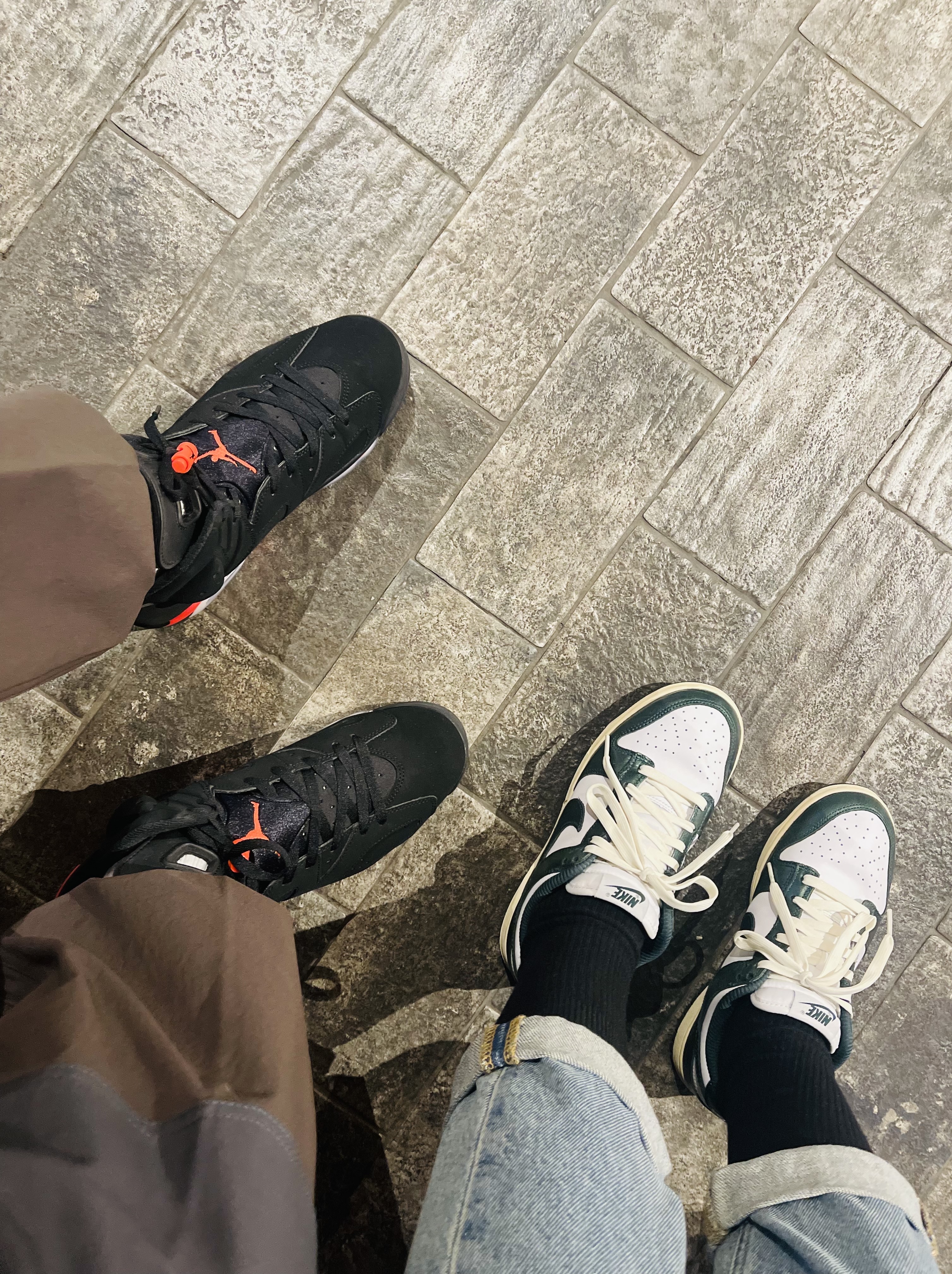 Jordan 6 Retro Infrared 2019, (W) Nike Dunk Low Vintage Green 착용 스타일 - 2