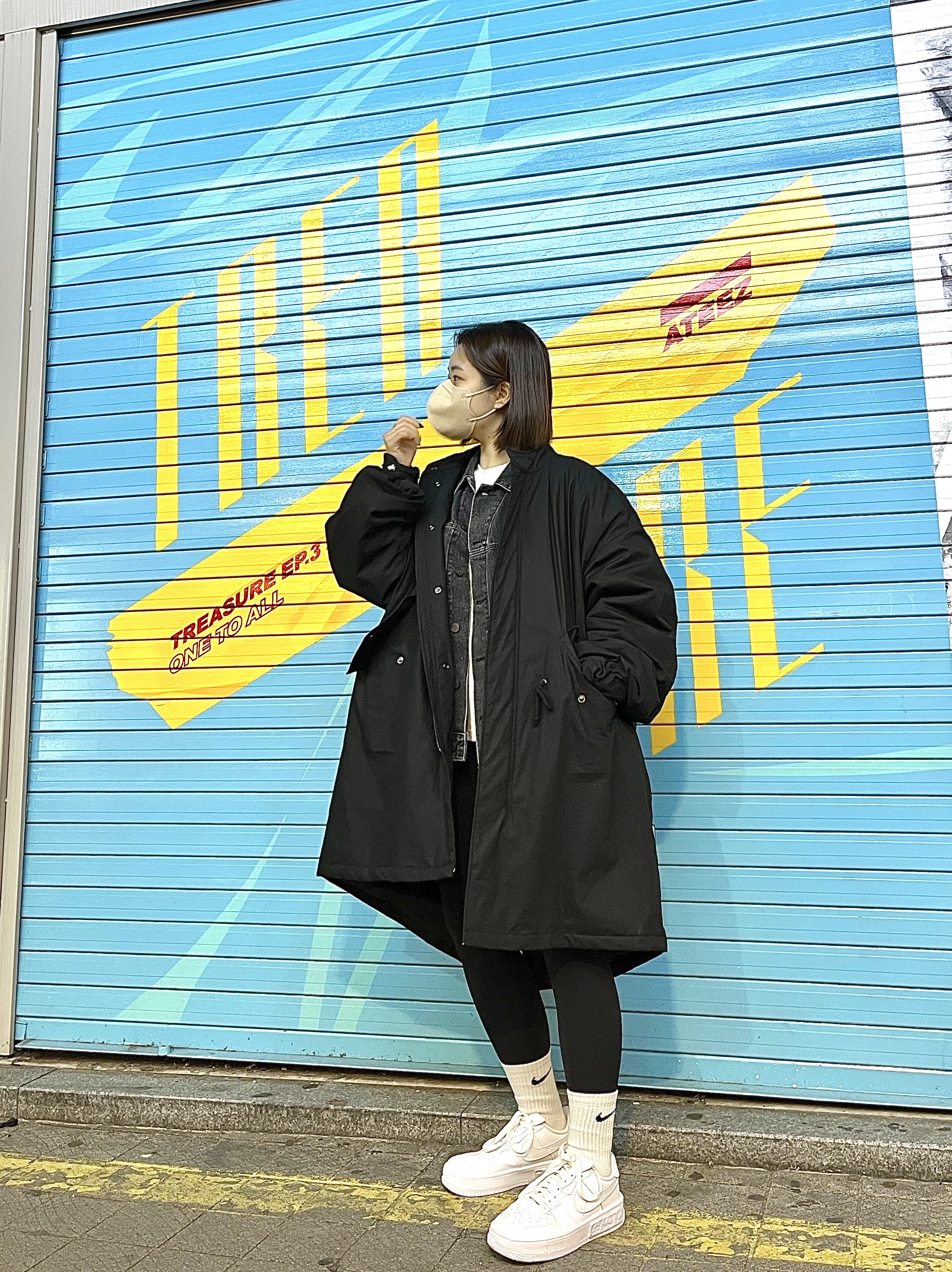 (W) Nike Air Force 1 Fontanka White 착용 스타일