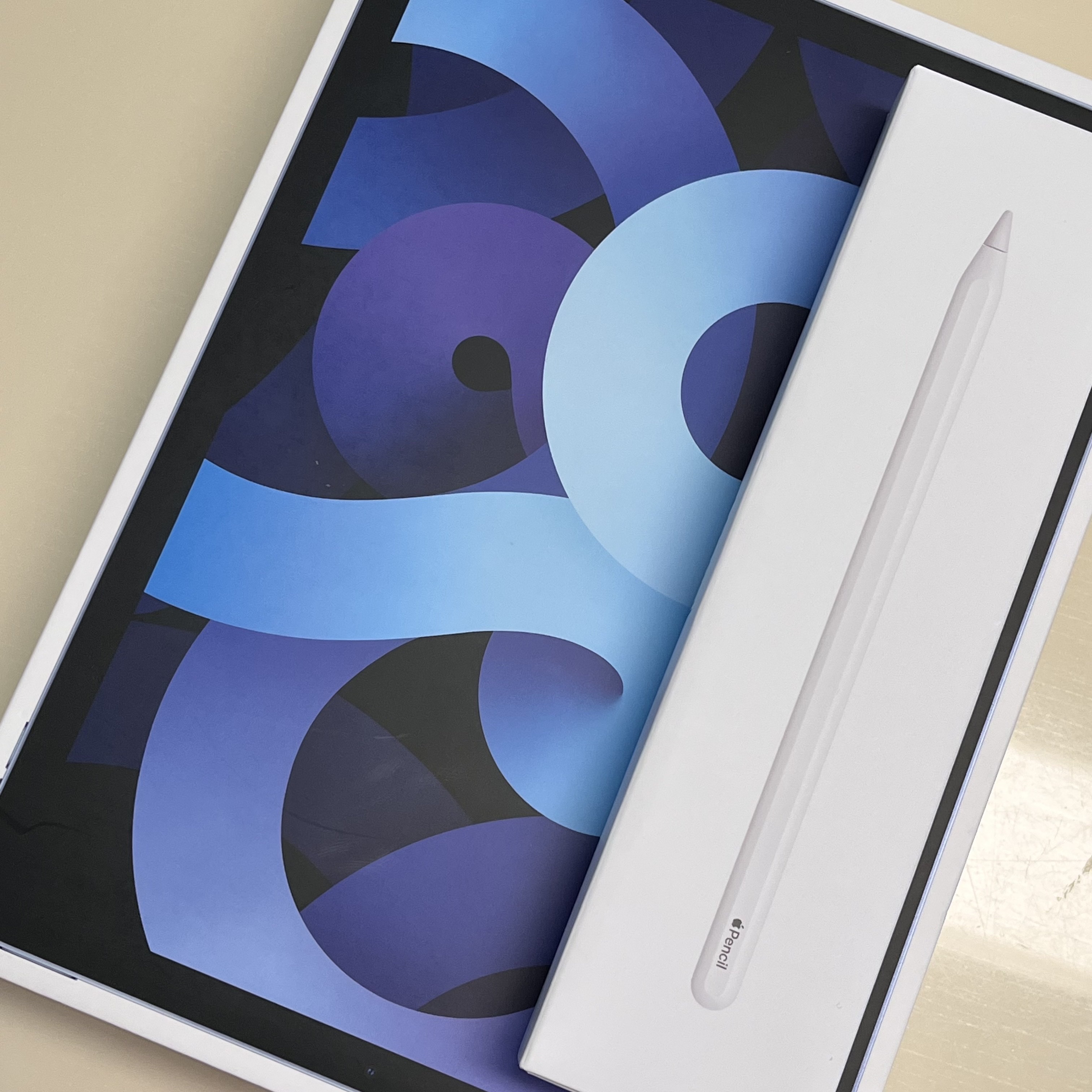 Apple iPad Air 4th Gen Wifi 64GB Sky Blue (Korean Ver.), Apple Pencil 2nd Gen 착용 스타일