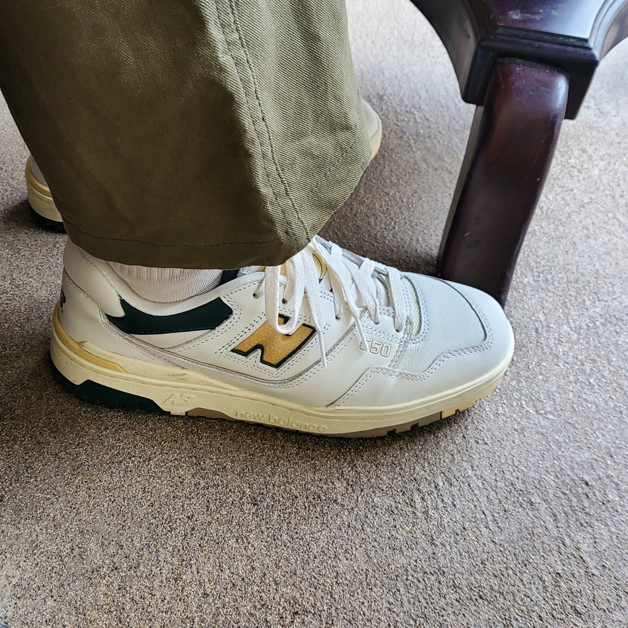 New Balance x Aime Leon Dore 550 Green Yellow 착용 스타일