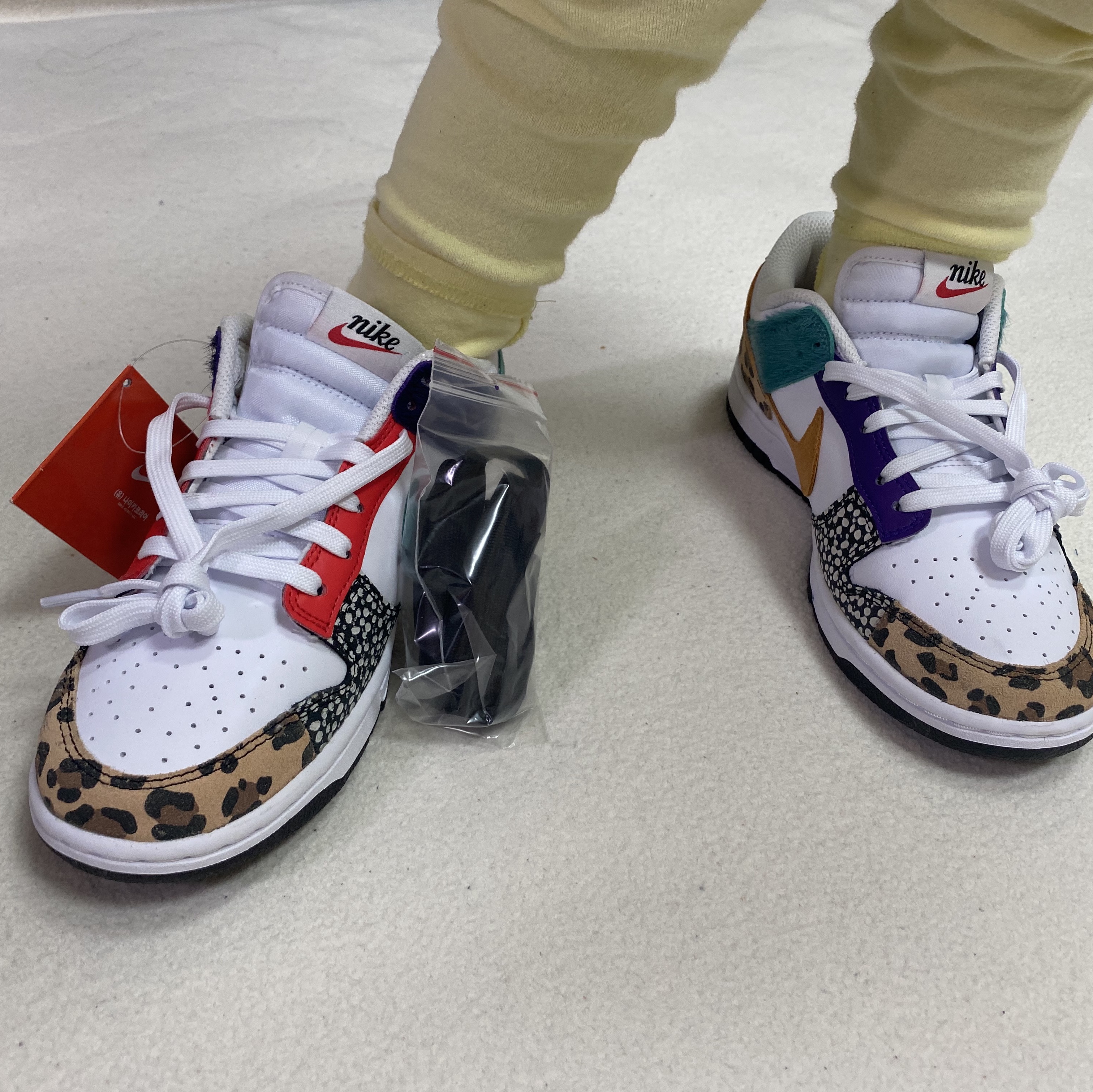 (W) Nike Dunk Low SE Patchwork 착용 스타일 - 1
