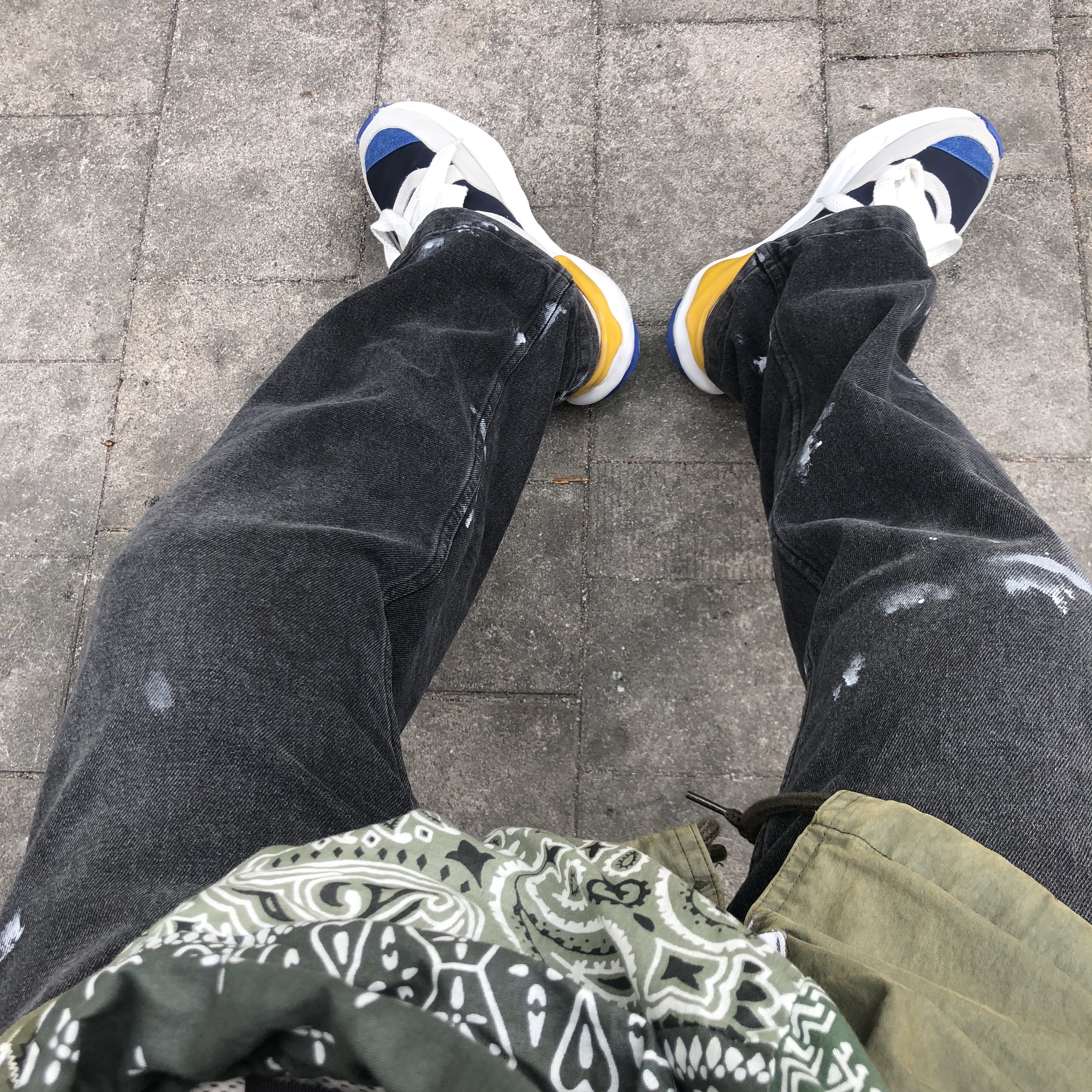 Maison Mihara Yasuhiro x Nigel Cabourn FR Army Sneakers Navy 착용 스타일
