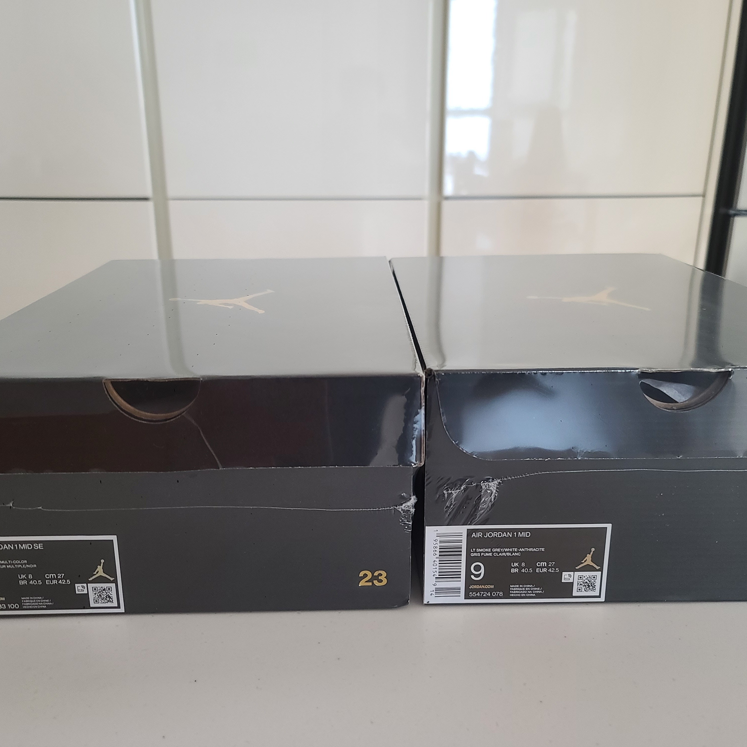 Jordan 1 Mid Light Smoke Grey Anthracite, Jordan 1 Mid SE Diamond 착용 스타일 - 5