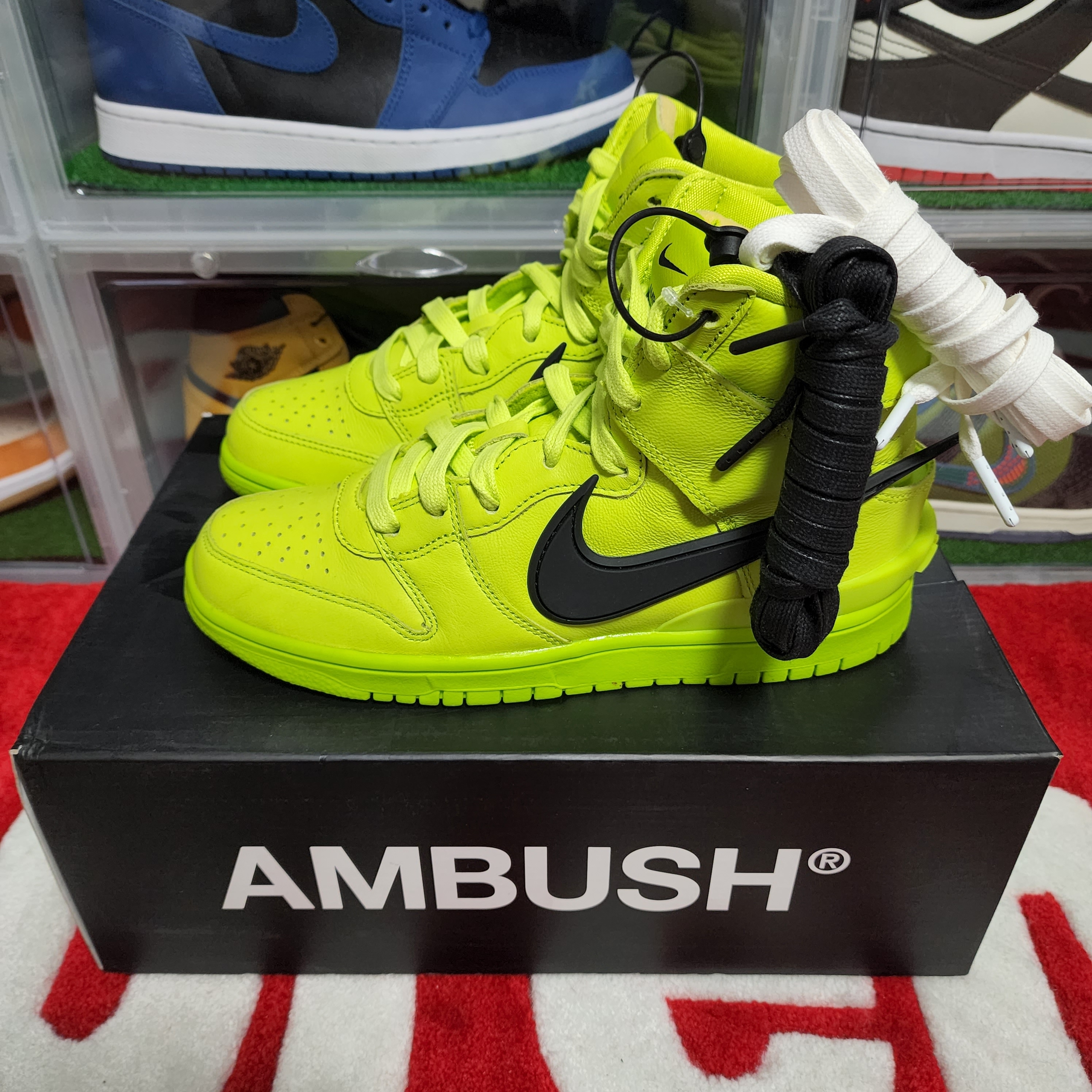 Nike x Ambush Dunk High Flash Lime 착용 스타일 - 3