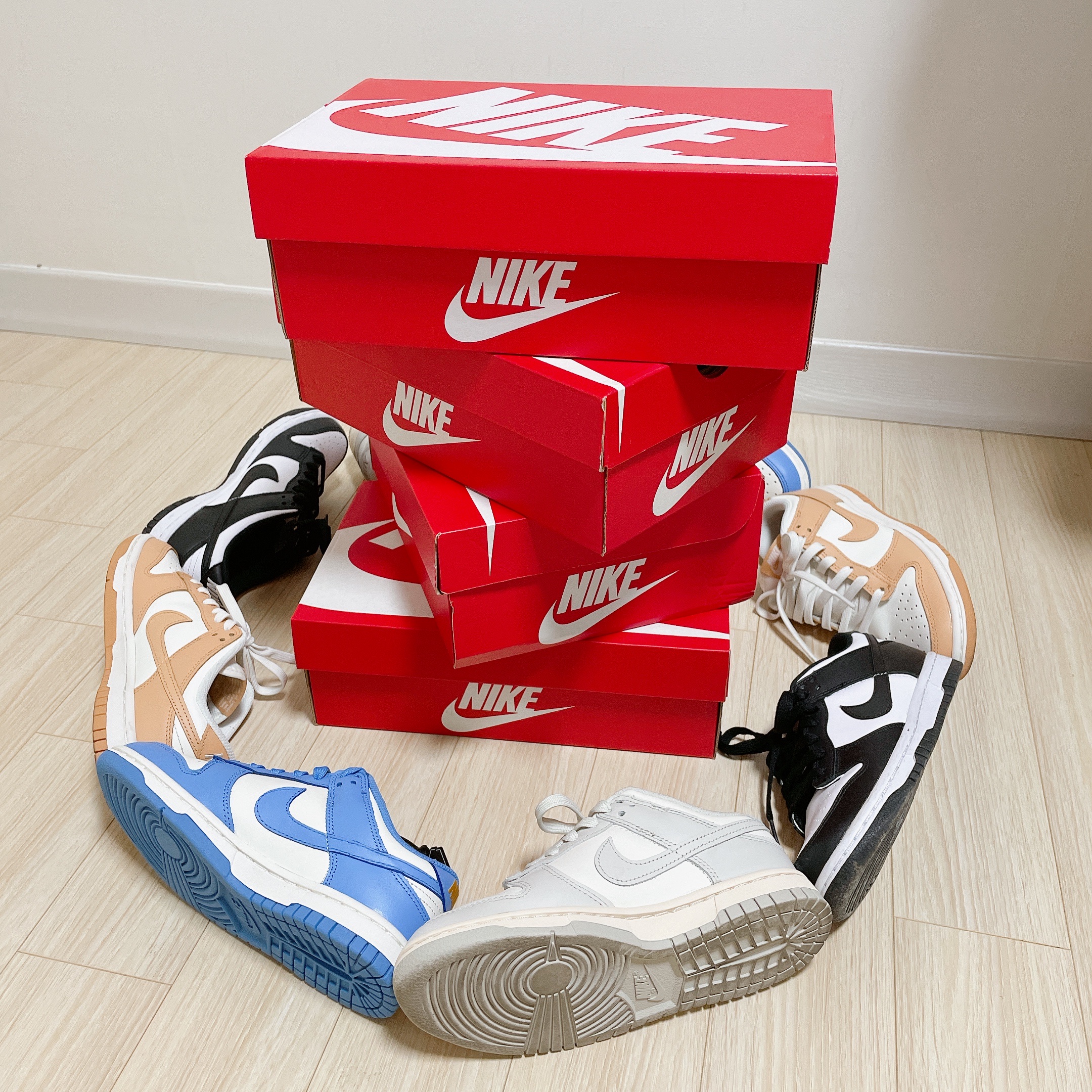 (W) Nike Dunk Low Harvest Moon, (W) Nike Dunk Low Coast 착용 스타일 - 1