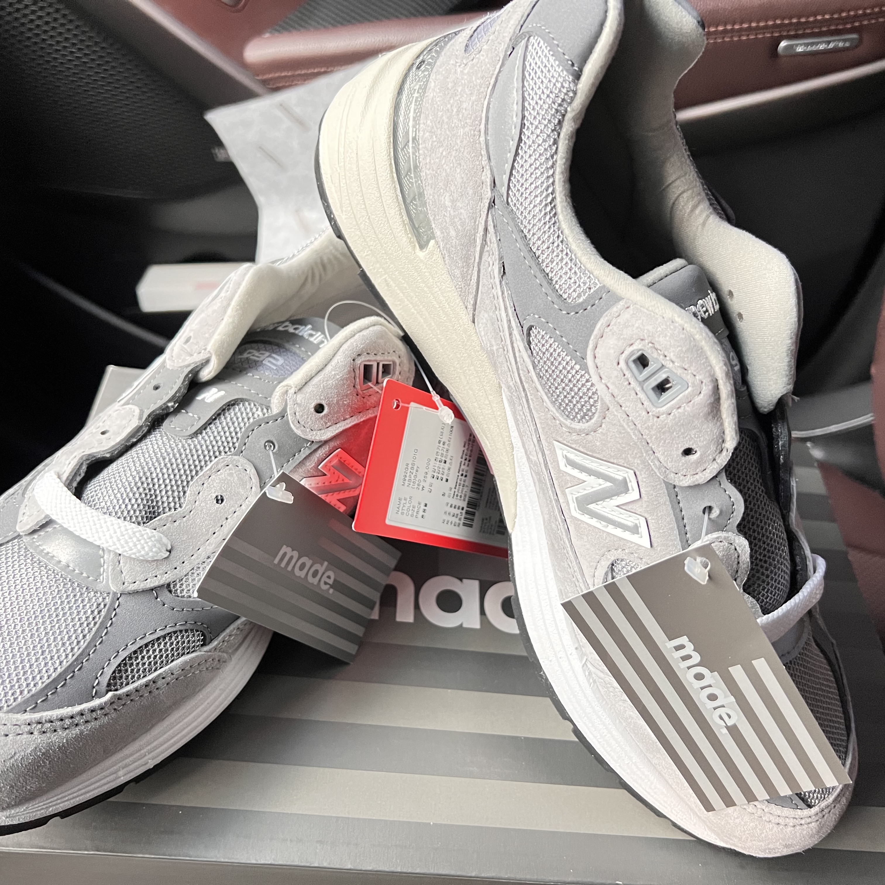 New Balance 992 Made in USA Grey - D Standard 착용 스타일