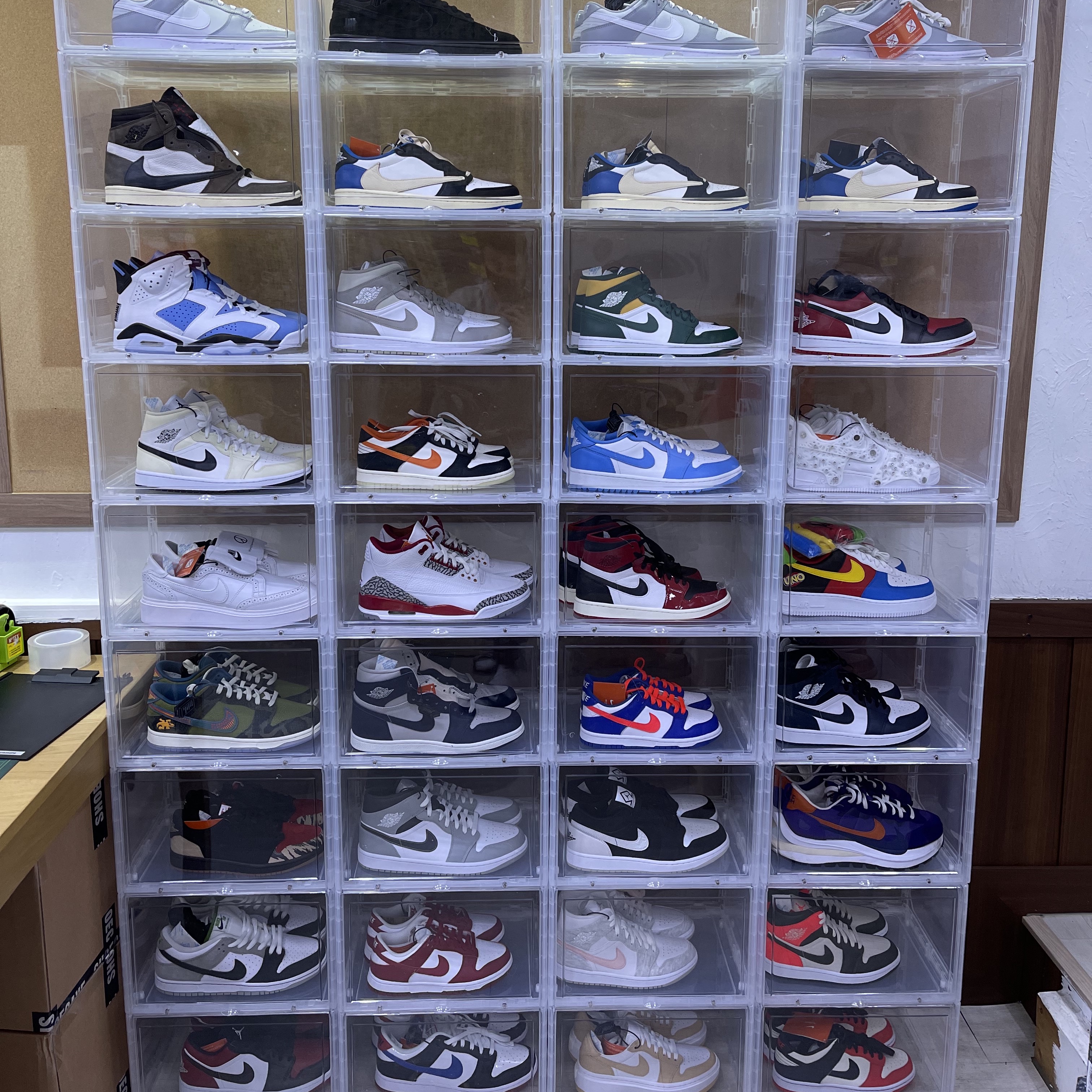 Jordan 1 x Travis Scott x Fragment Retro Low OG SP Military Blue 착용 스타일