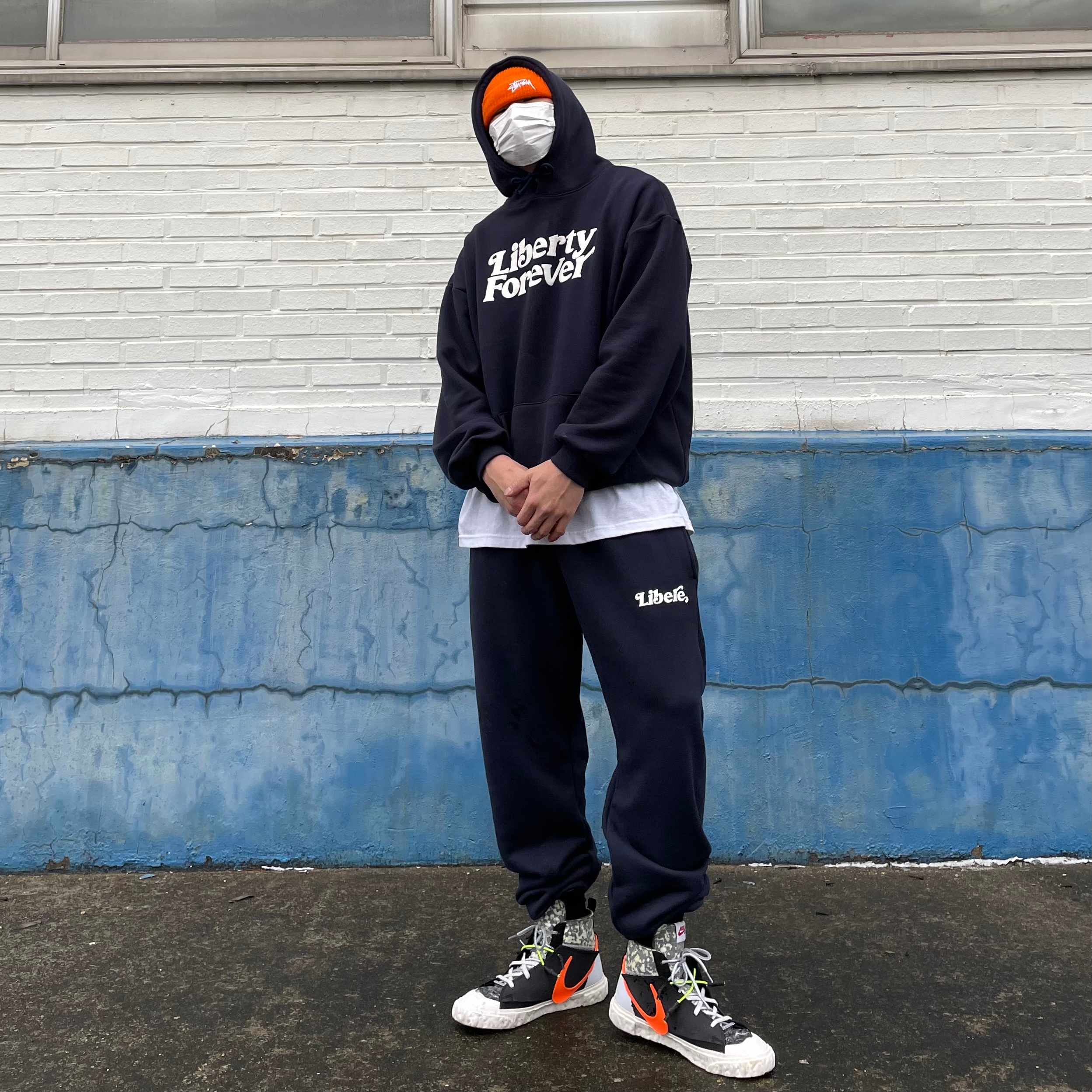 Nike x Readymade Blazer Mid Black, Stussy Basic Cuff Beanie Sherbert 2021 착용 스타일