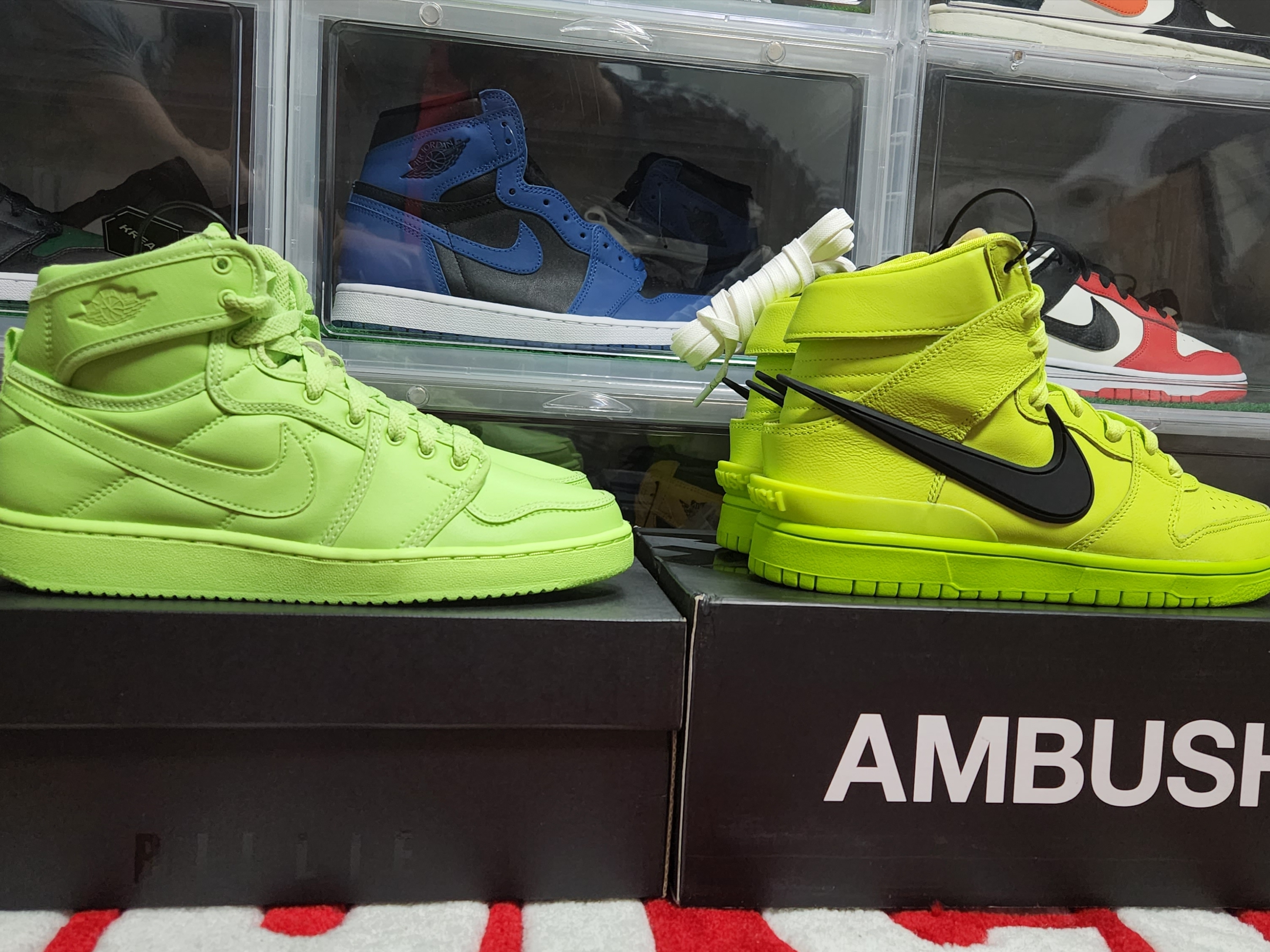 (W) Jordan 1 x Billie Eilish KO SP Lime Green, Nike x Ambush Dunk High Flash Lime 착용 스타일