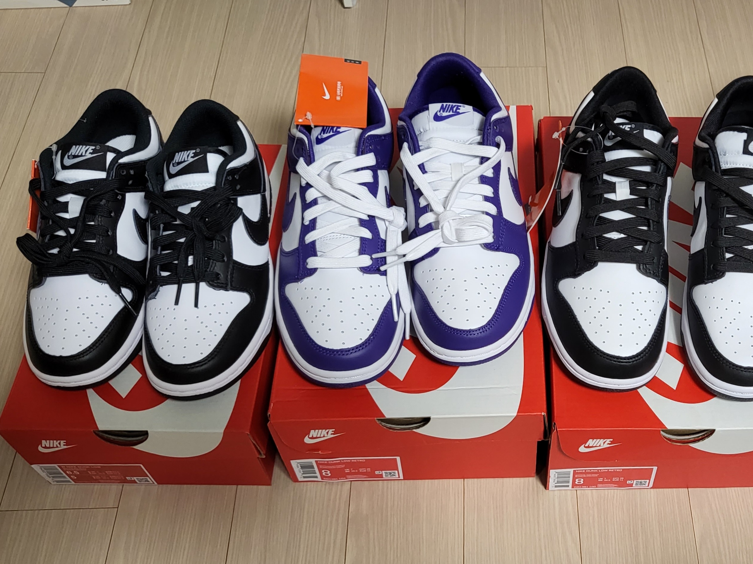 (W) Nike Dunk Low Black, Nike Dunk Low Retro Black 착용 스타일 - 1