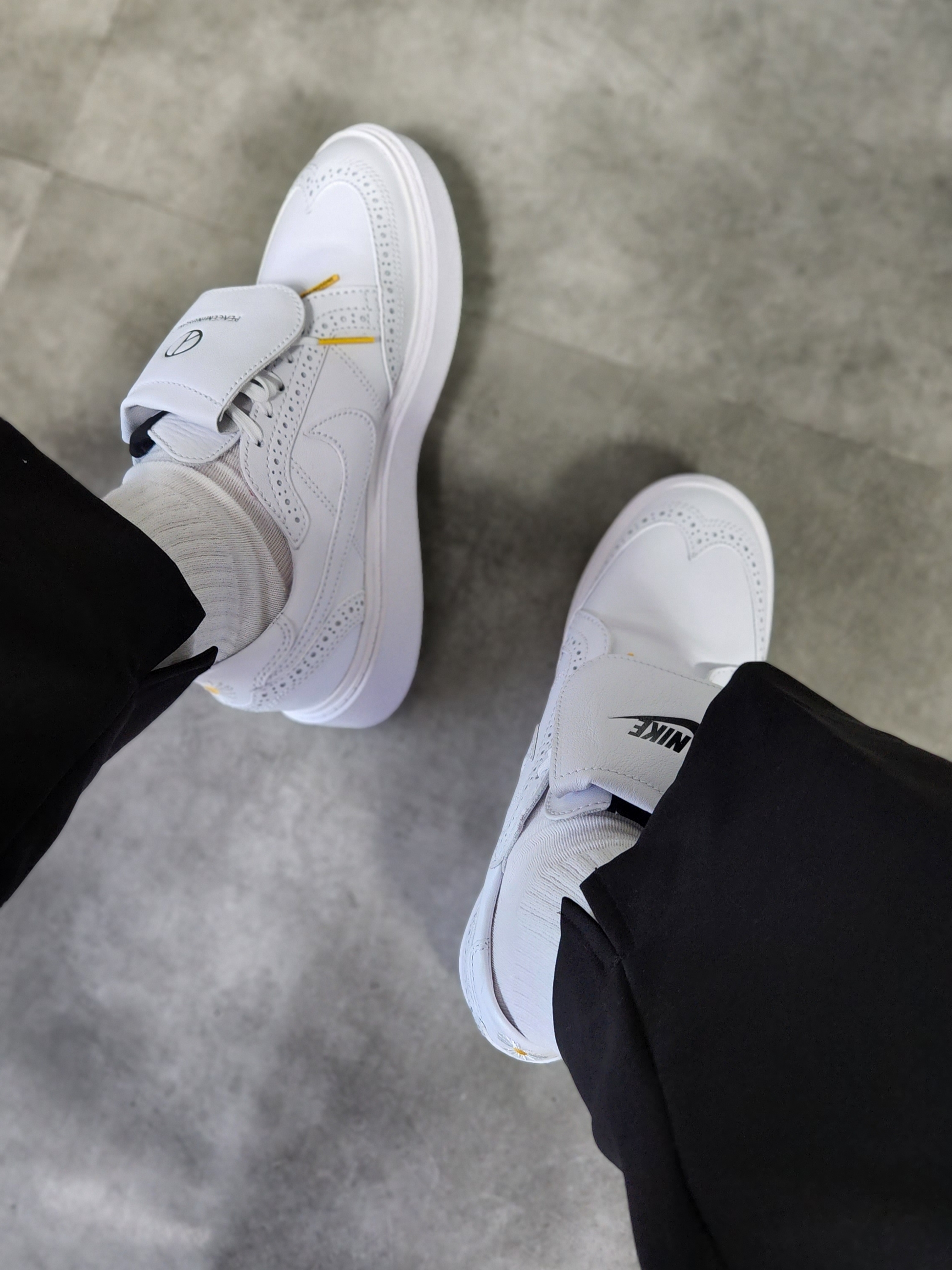 Nike x Peaceminusone Kwondo1 White 착용 스타일 - 3