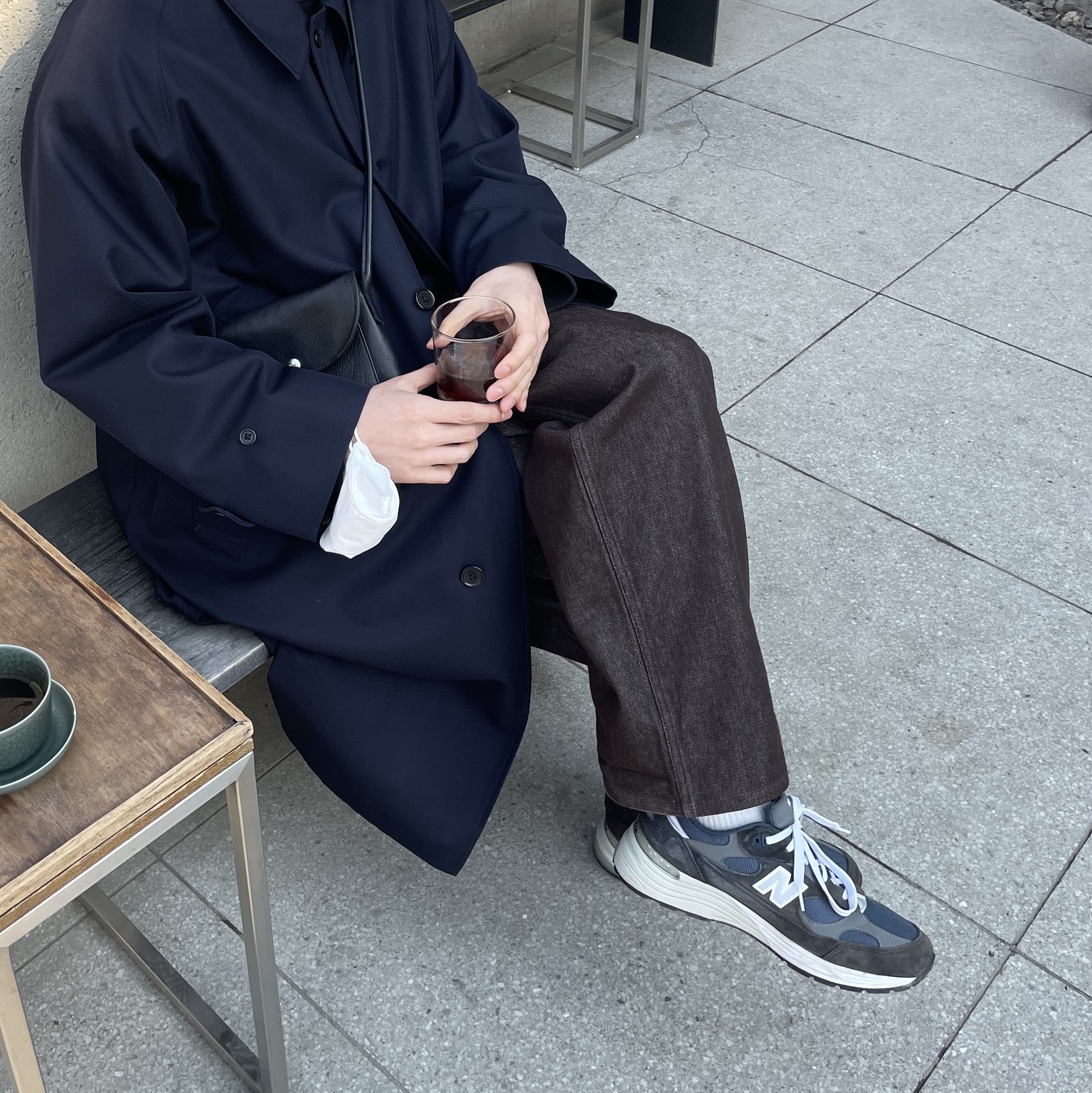 New Balance 992 Made in USA Grey - D Standard, New Balance 992 Made in USA Navy 착용 스타일 - 4