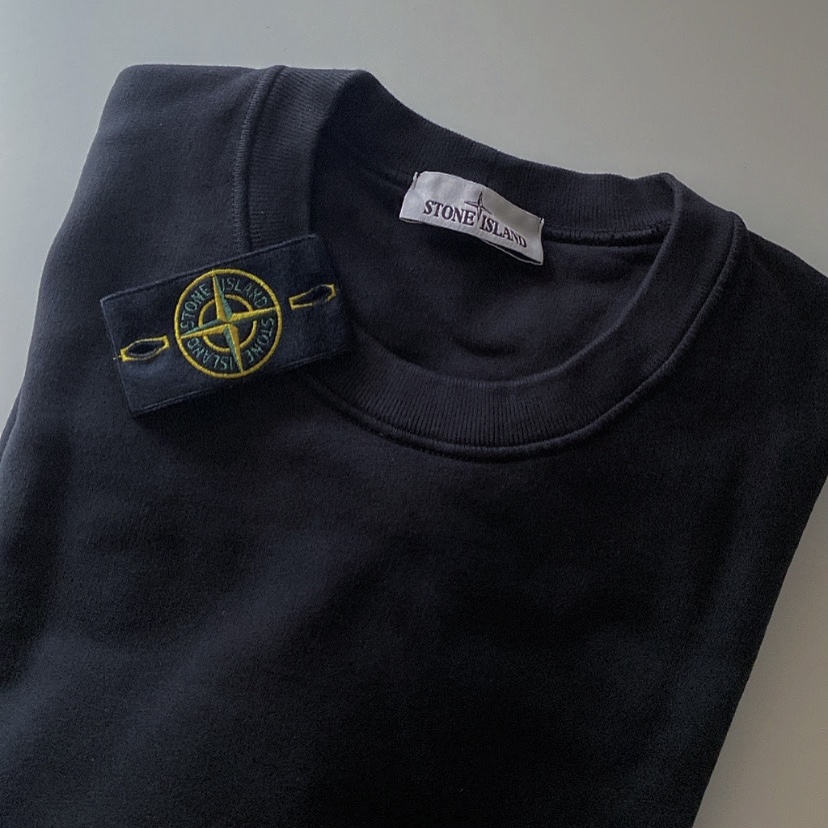 Stone Island 63020 Crewneck Sweatshirt Black - 21FW 착용 스타일