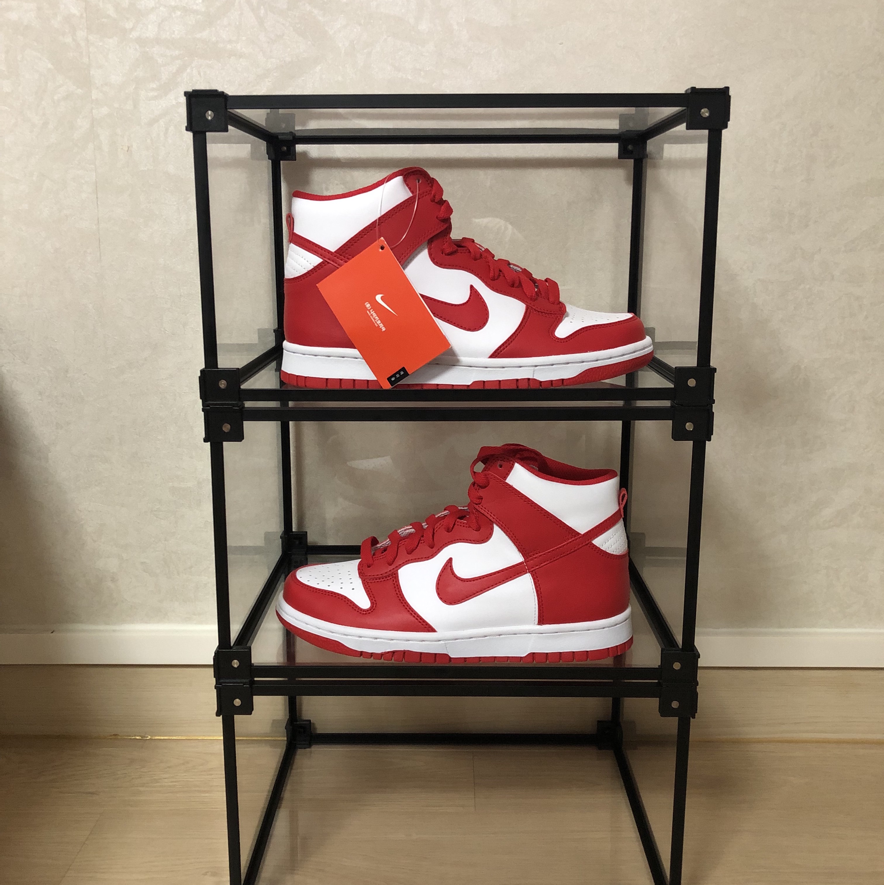 (GS) Nike Dunk High Championship White and Red, Nike Dunk High Retro Championship White and Red 착용 스타일 - 2