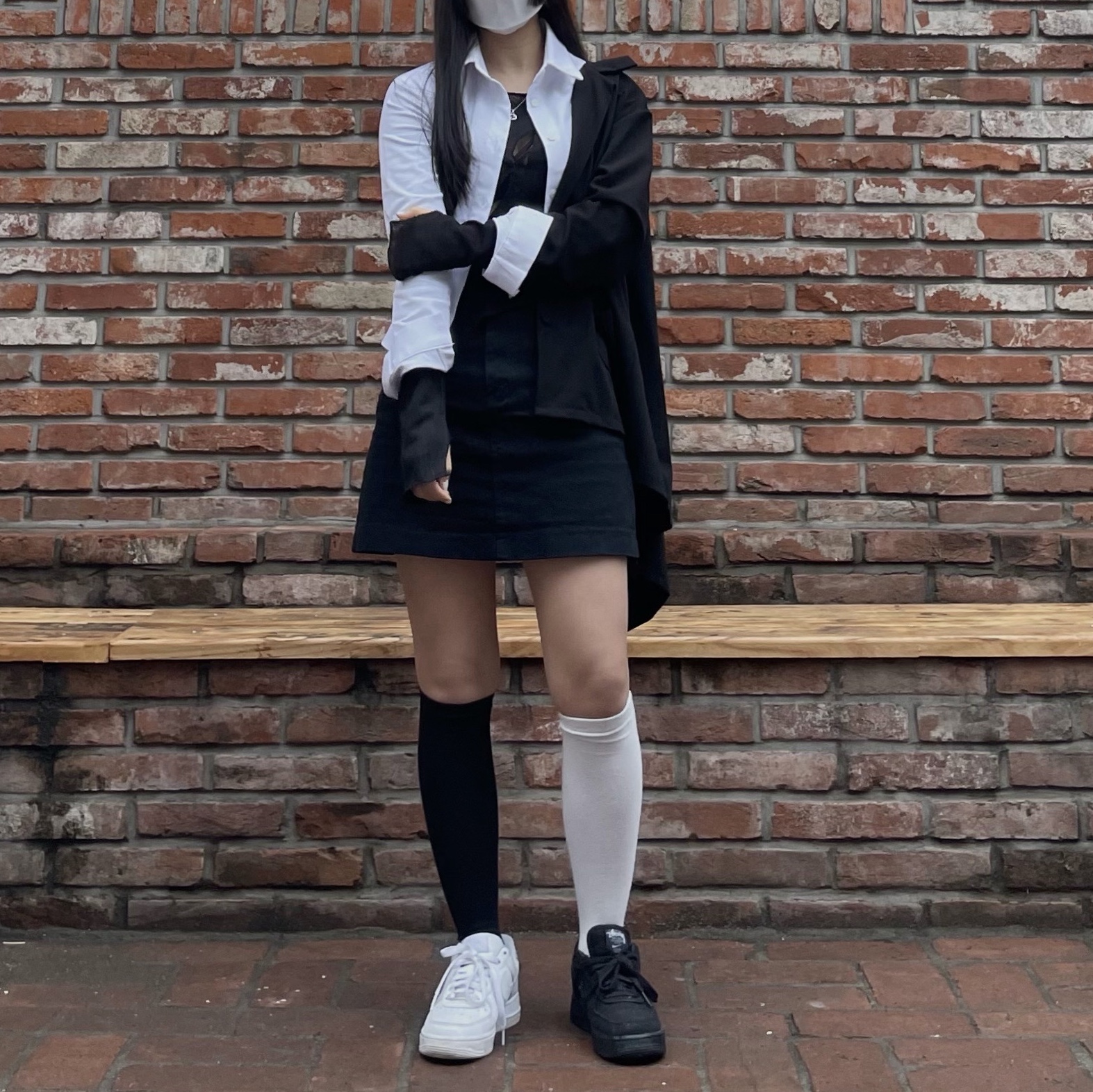 Nike Air Force 1 '07 Low White, (W) Nike Air Force 1 '07 Low White 착용 스타일