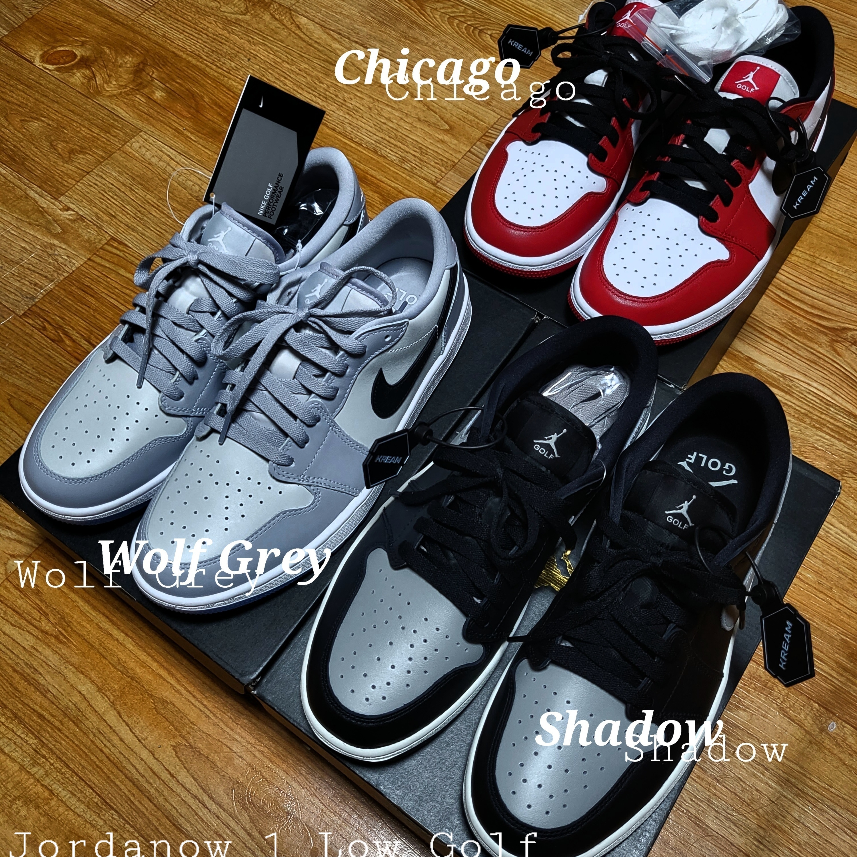 Jordan 1 Low Golf Wolf Grey, Jordan 1 Low Golf Chicago 착용 스타일