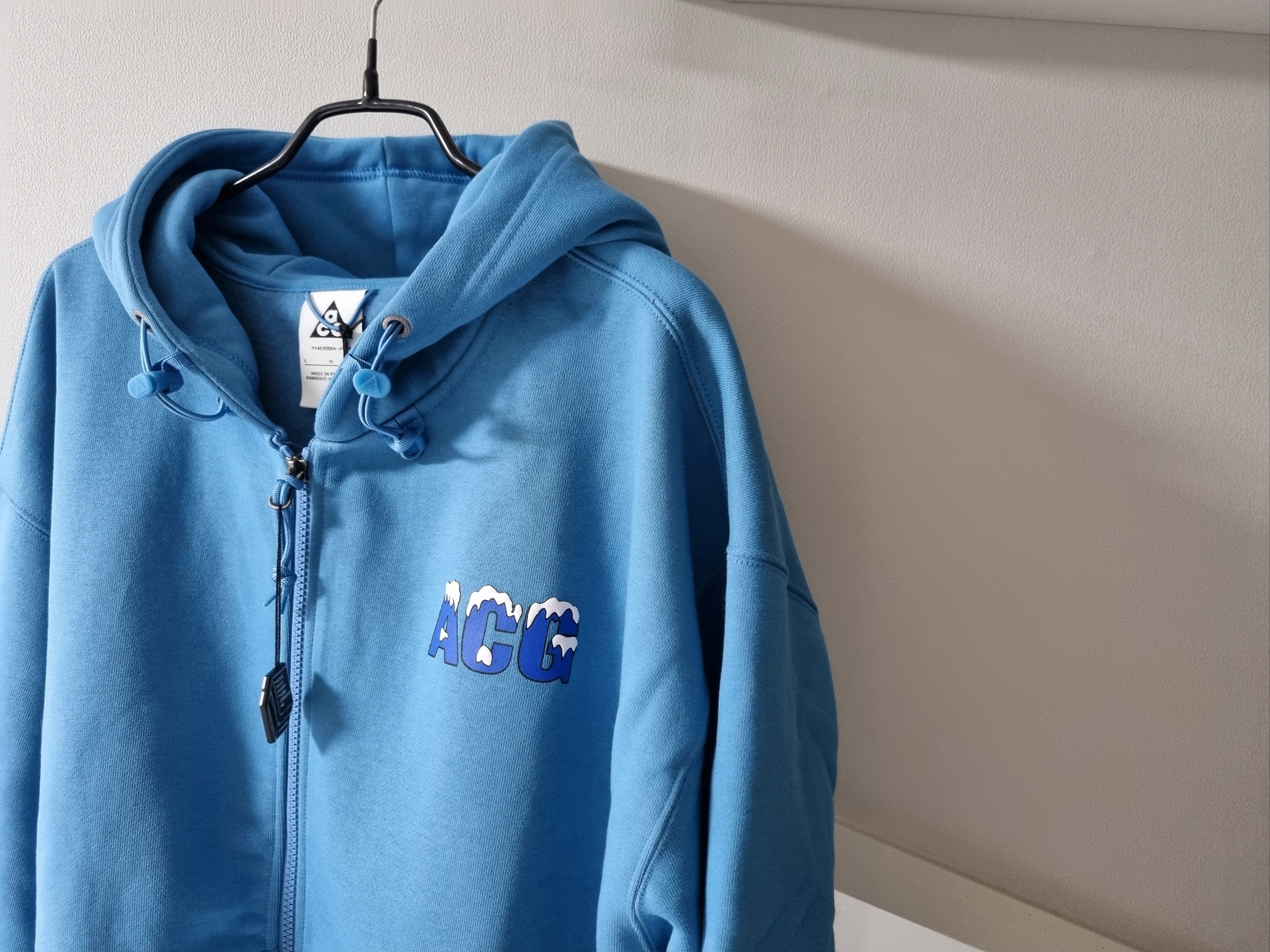 Nike ACG Therma-Fit Full Zip Graphic Hoodie Dutch Blue 착용 스타일 - 2