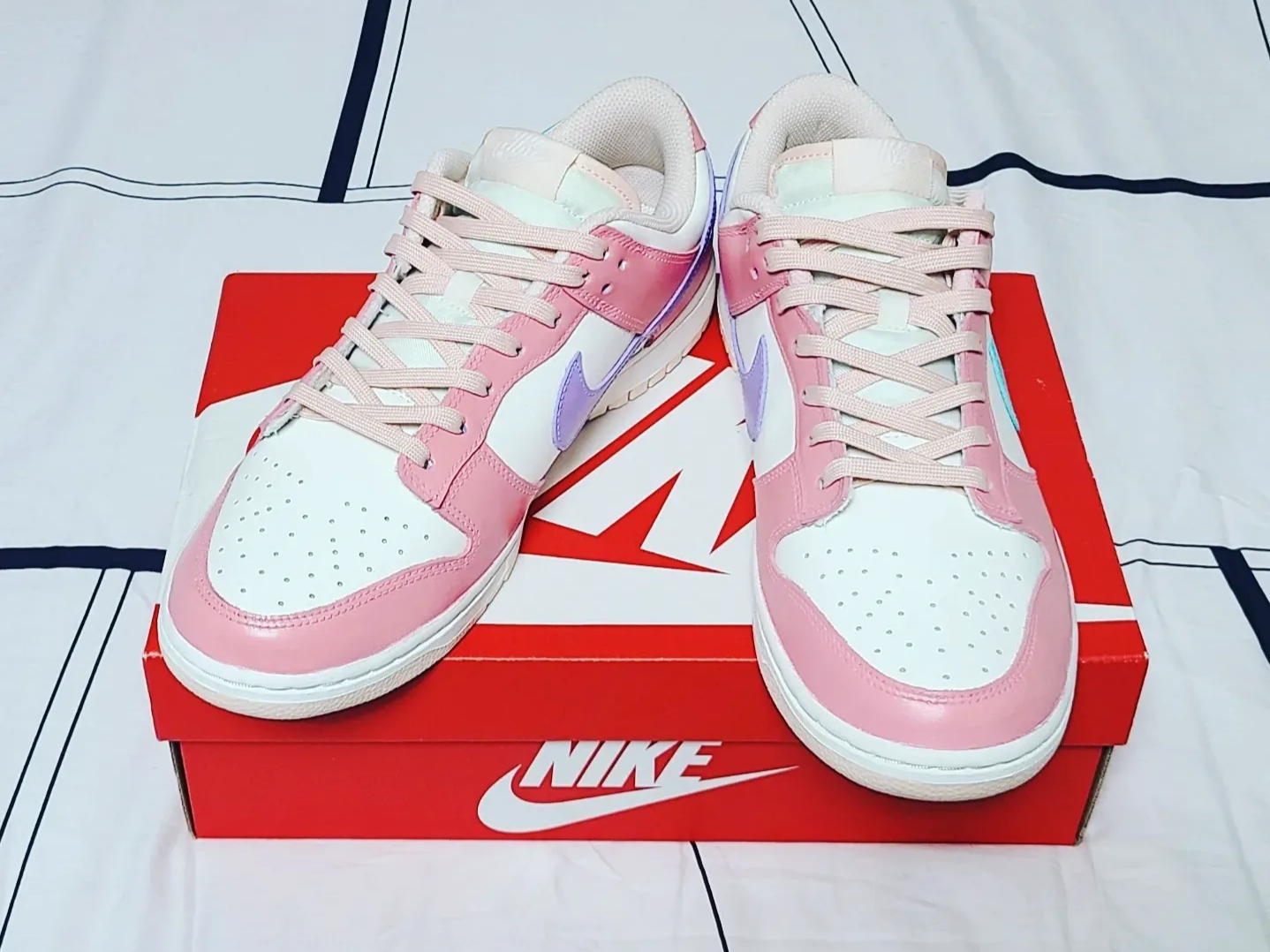 (W) Nike Dunk Low Orange Pearl 착용 스타일 - 3