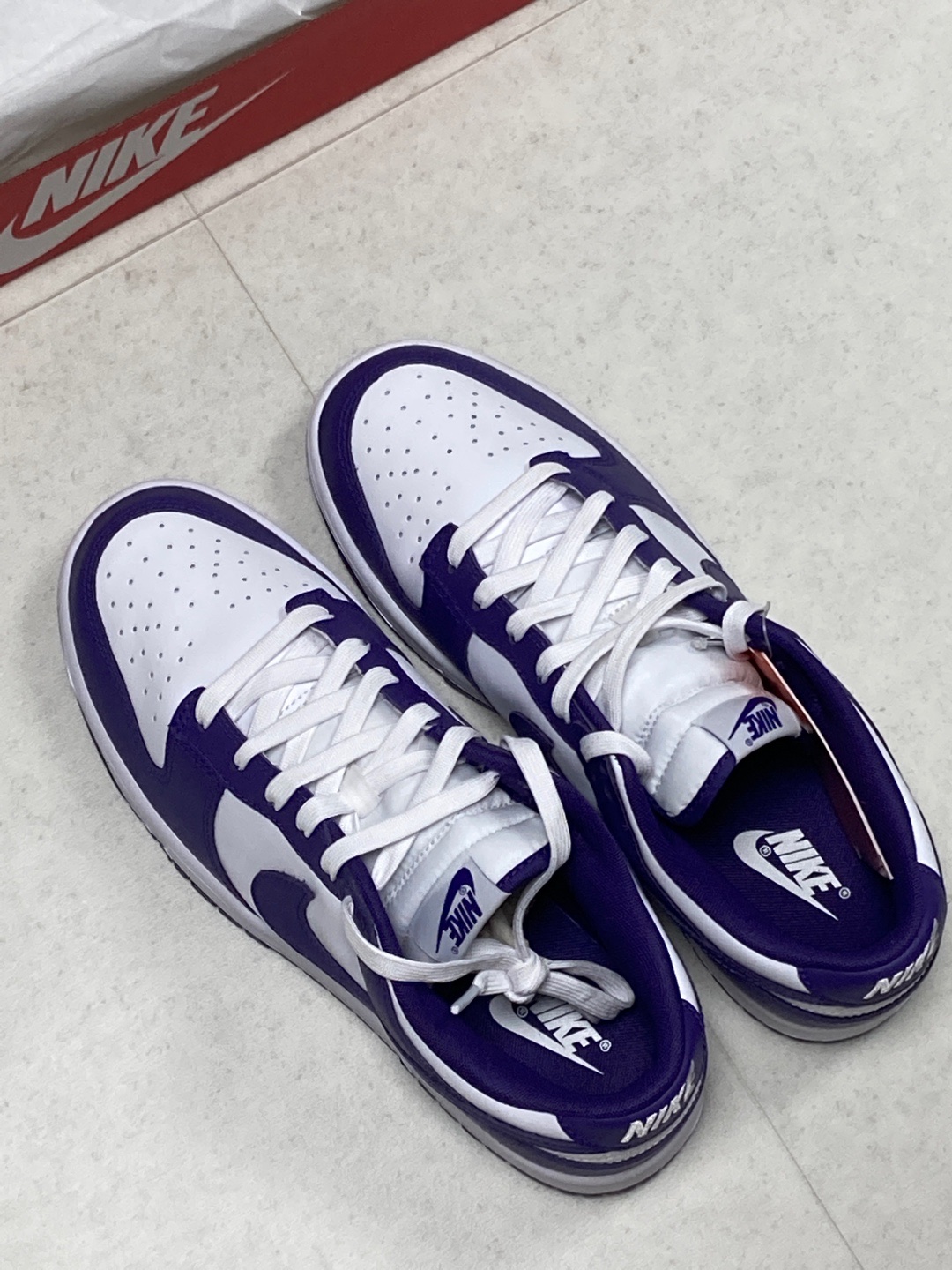 Nike Dunk Low Retro Championship Court Purple 착용 스타일