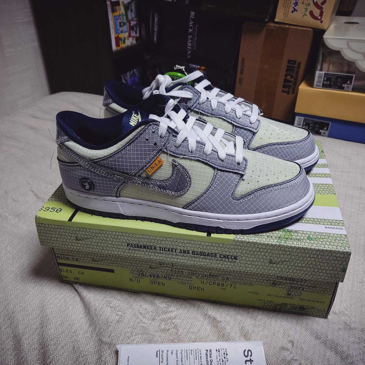 Nike x Union Dunk Low Passport Pack Pistachio 착용 스타일