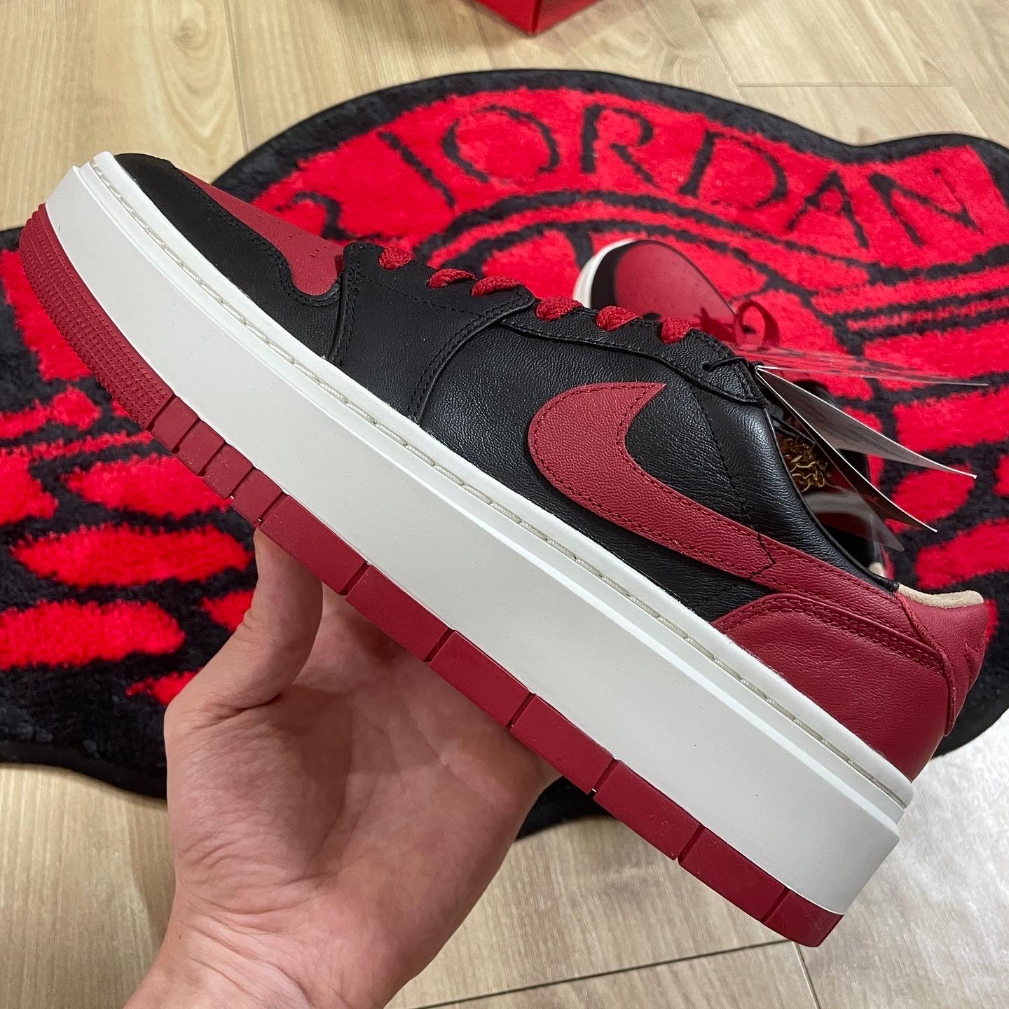 (W) Jordan 1 Elevate Low SE Bred 착용 스타일 - 2