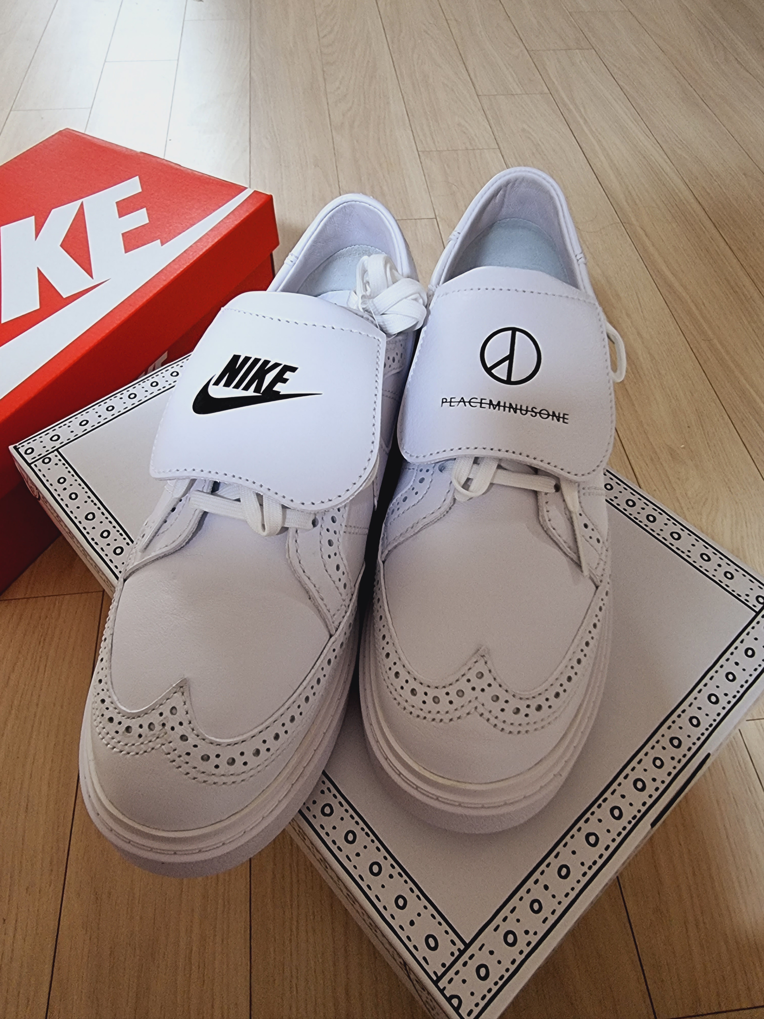 Nike x Peaceminusone Kwondo1 White 착용 스타일