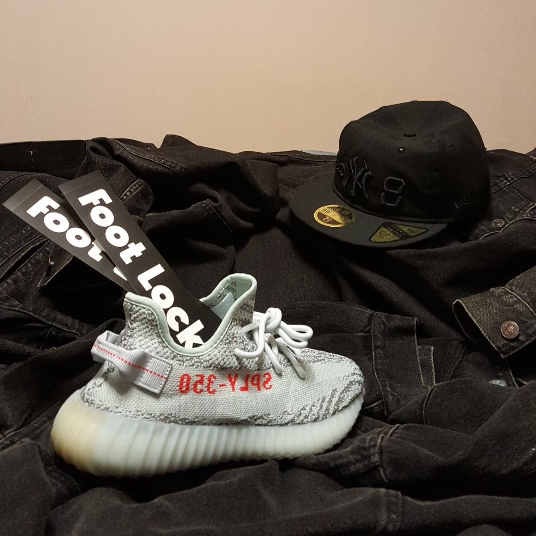 Adidas Yeezy Boost 350 V2 Blue Tint 2017 착용 스타일 - 2
