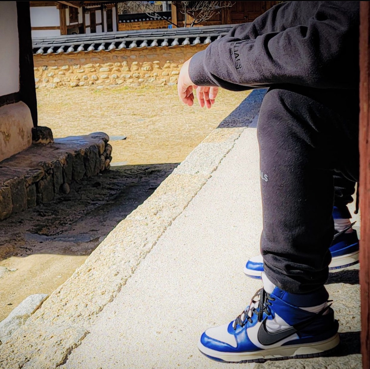 Nike x Ambush Dunk High Deep Royal Blue 착용 스타일