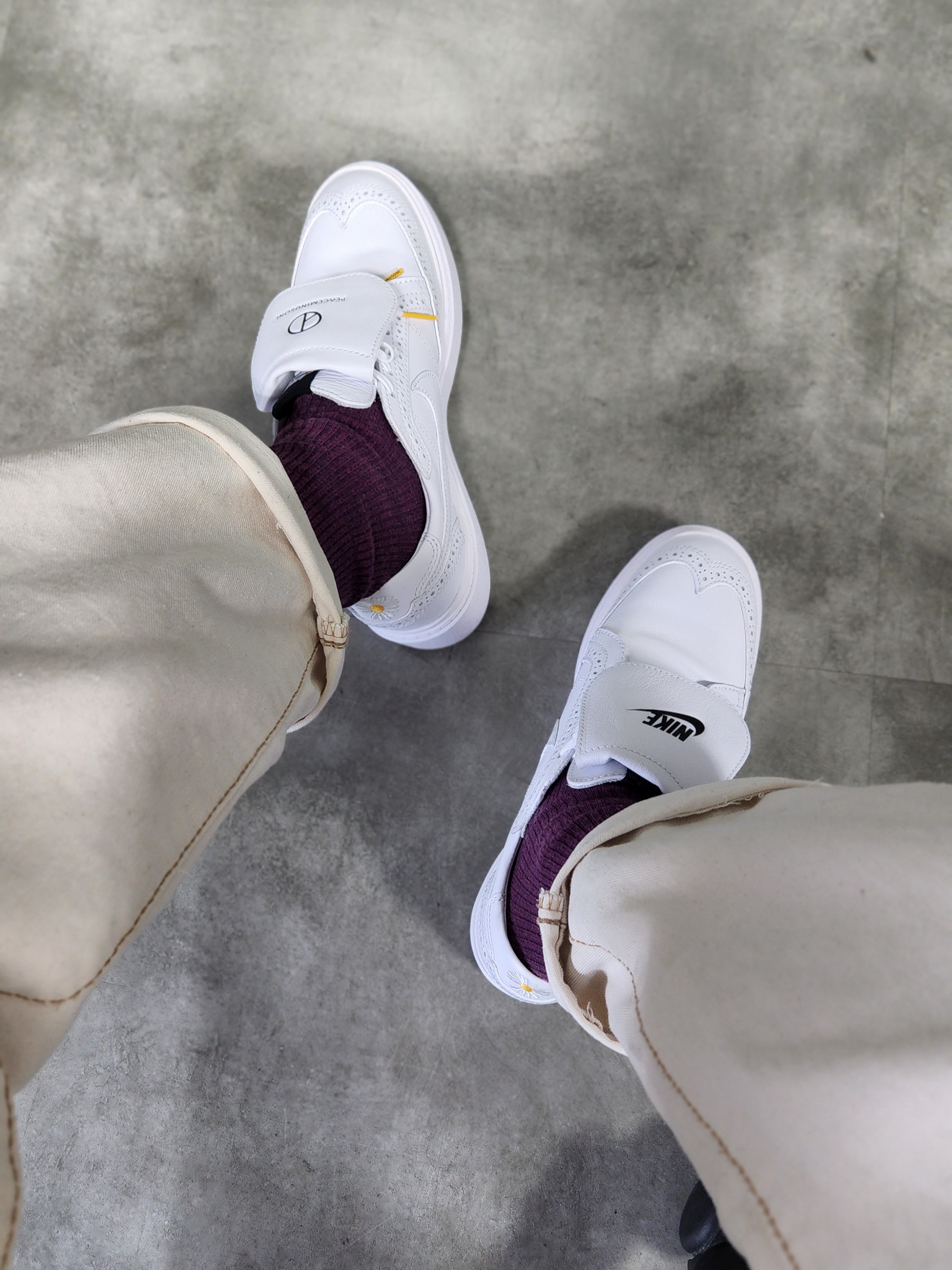 Nike x Peaceminusone Kwondo1 White 착용 스타일 - 4