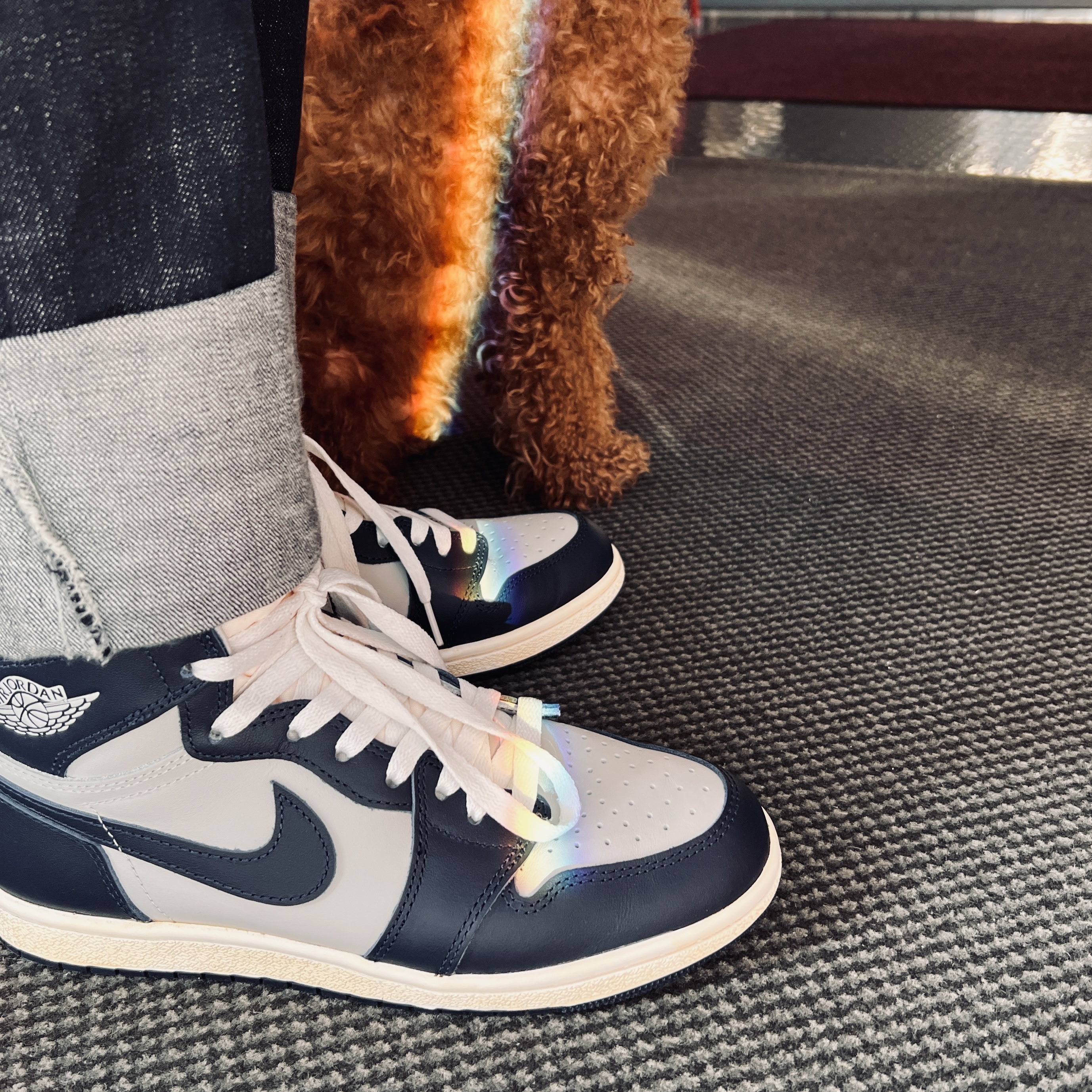 Jordan 1 High 85 College Navy 착용 스타일 - 1